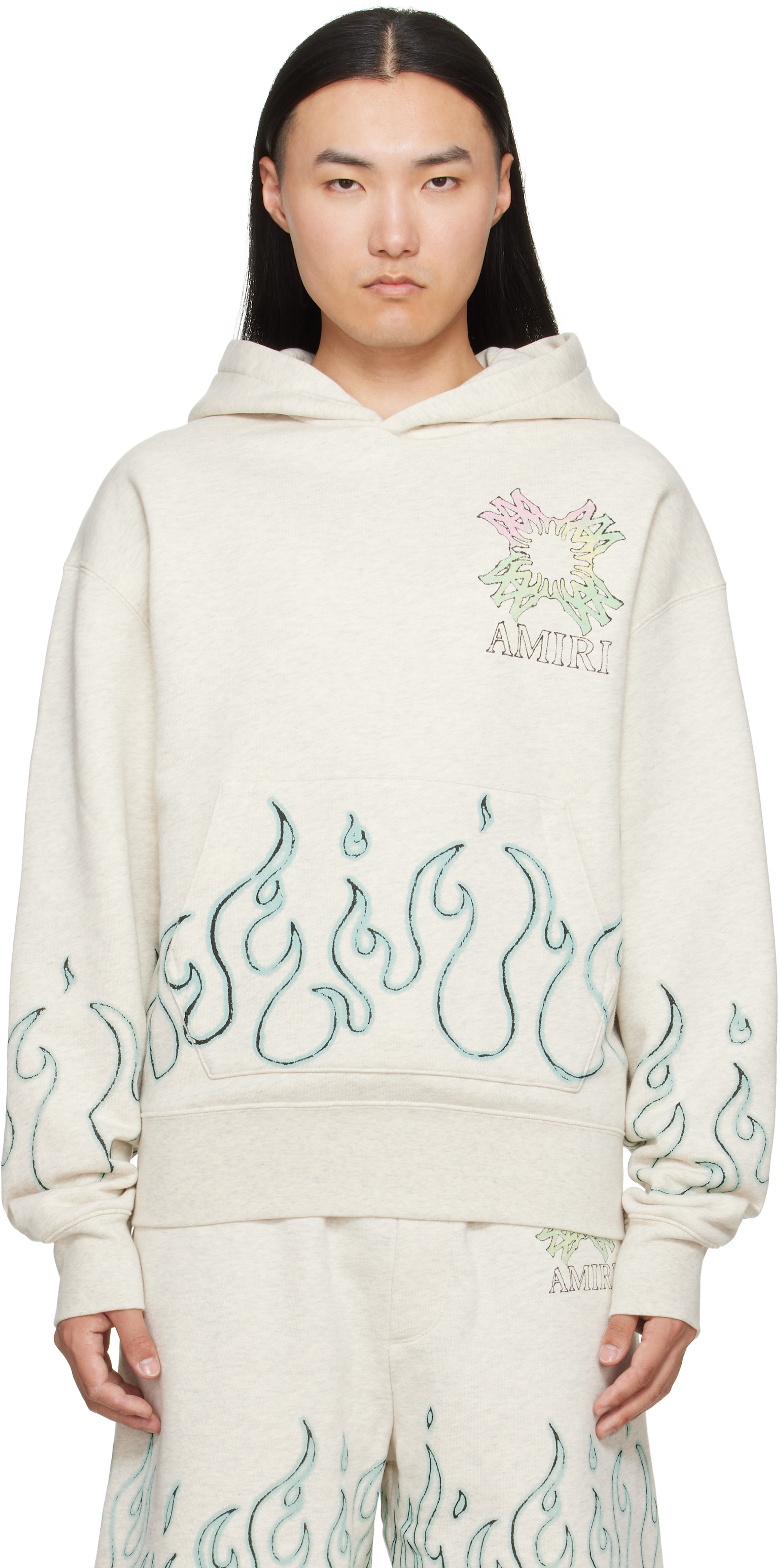 AMIRI: オフホワイト MA Quad Flames オーバーサイズ フーディ
