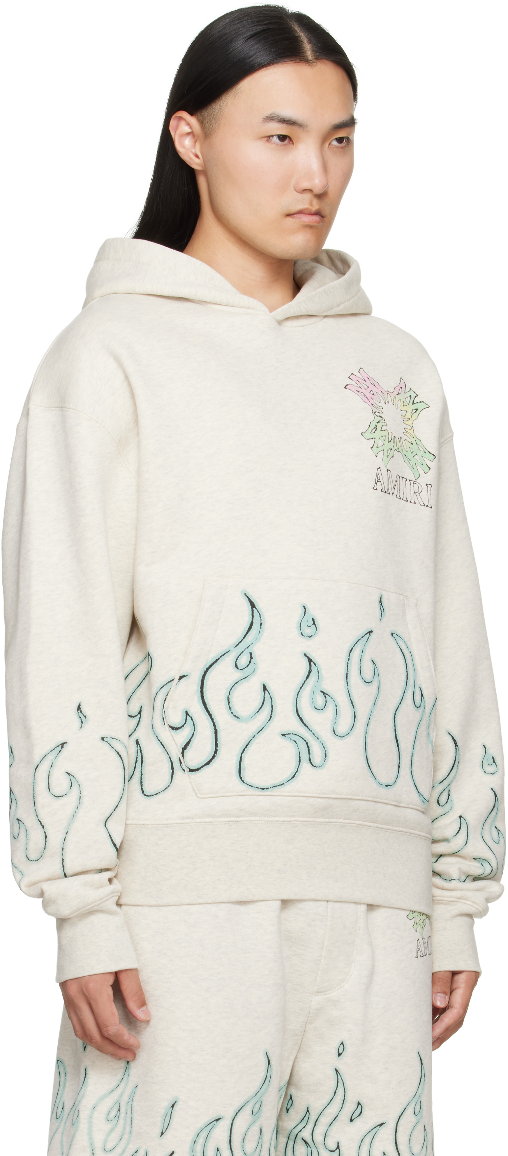 AMIRI: オフホワイト MA Quad Flames オーバーサイズ フーディ