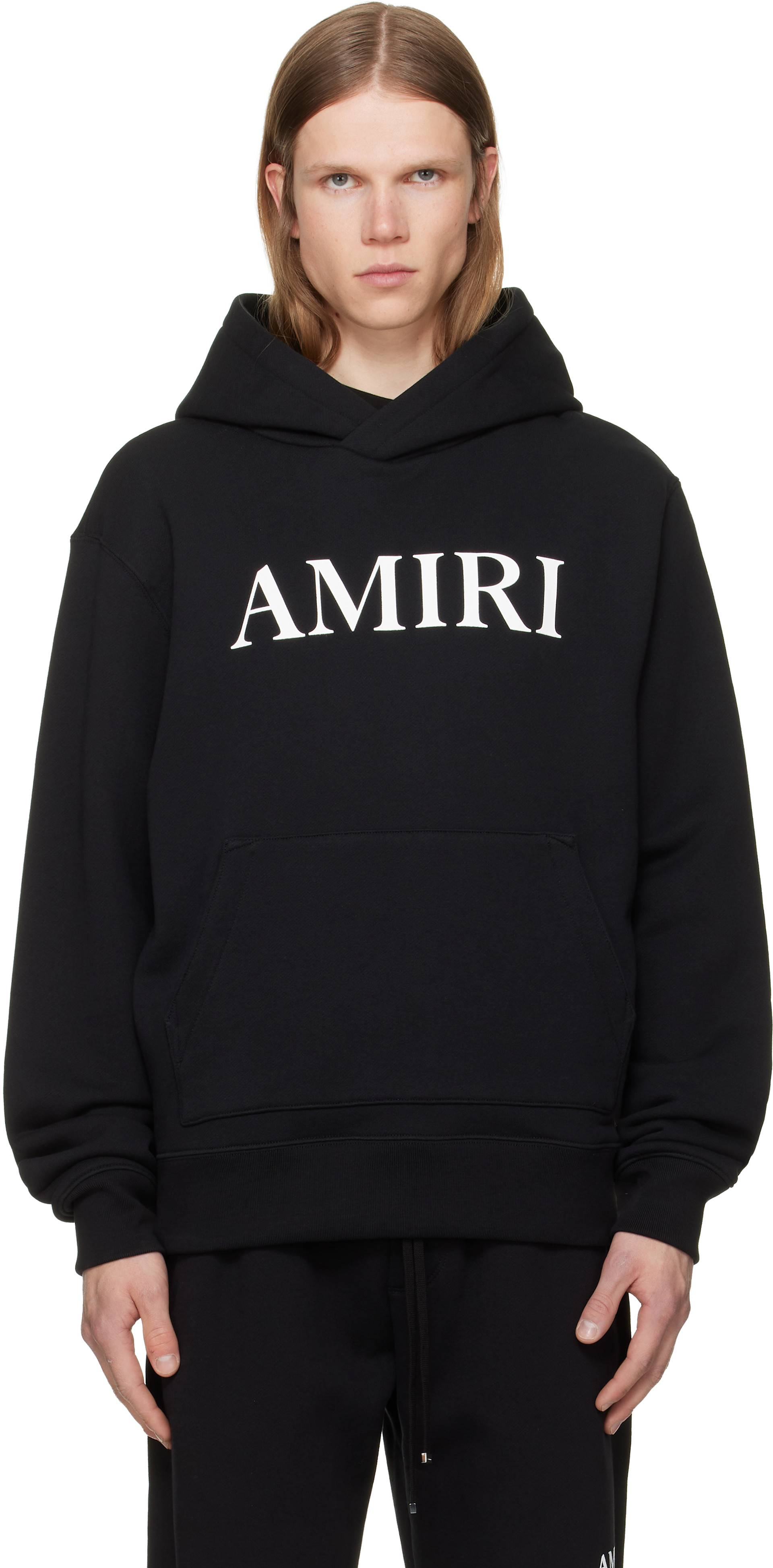 AMIRI - Pull à capuche noir à logo