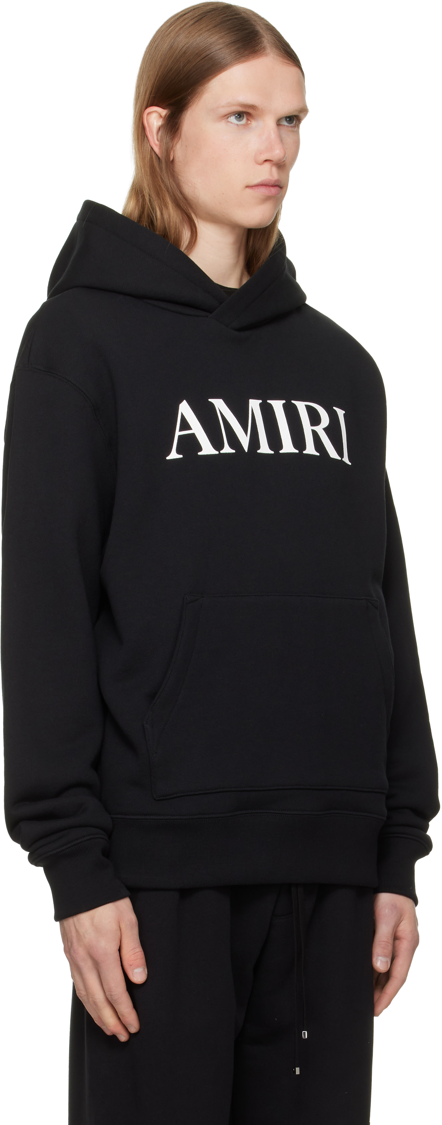 AMIRI - Pull à capuche noir à logo