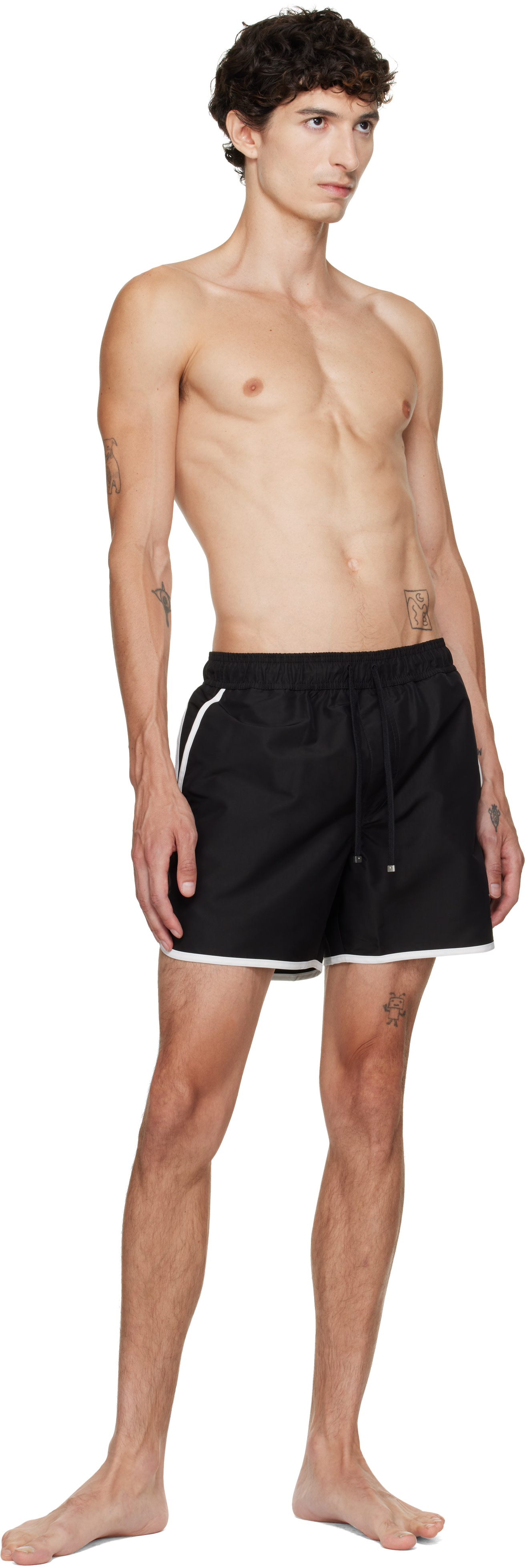 AMIRI: ブラック 'MA' スポーティ スイムショーツ | SSENSE 日本
