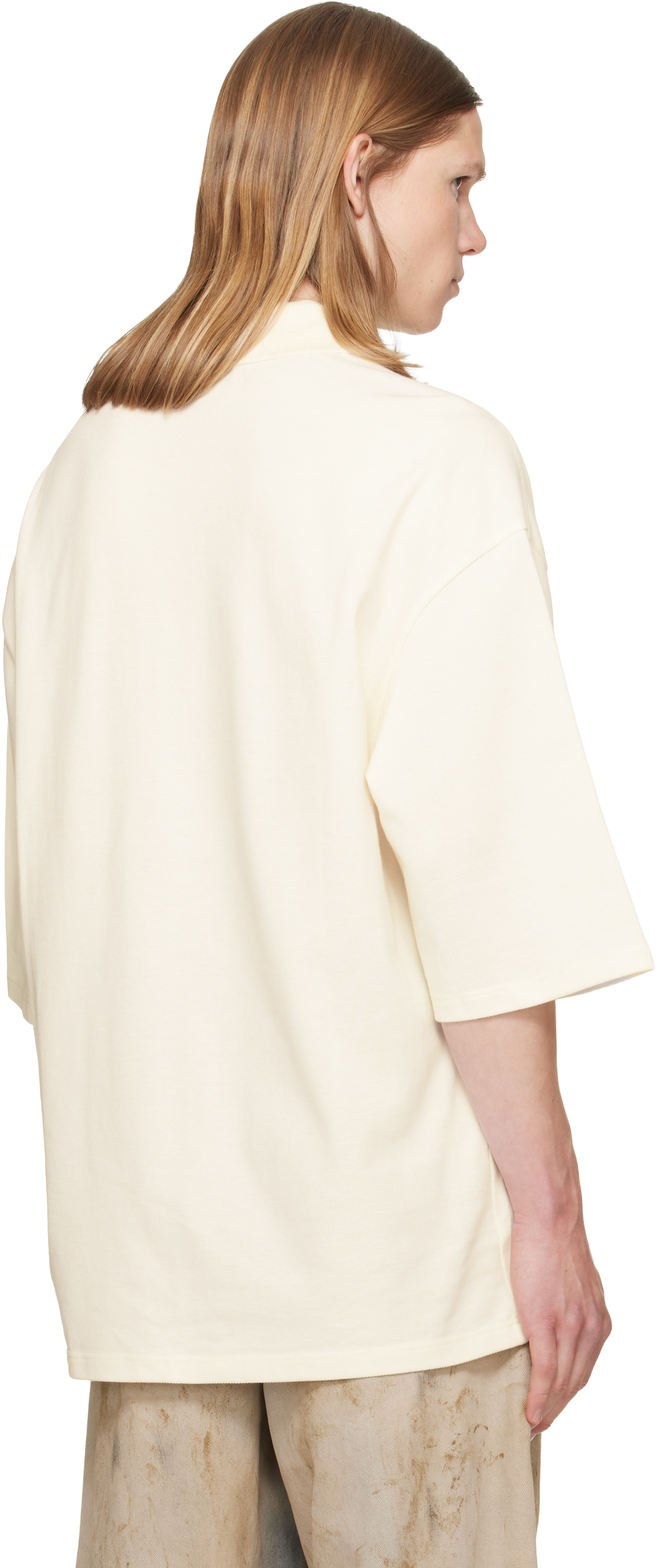 AMIRI - Polo blanc cassé à logo
