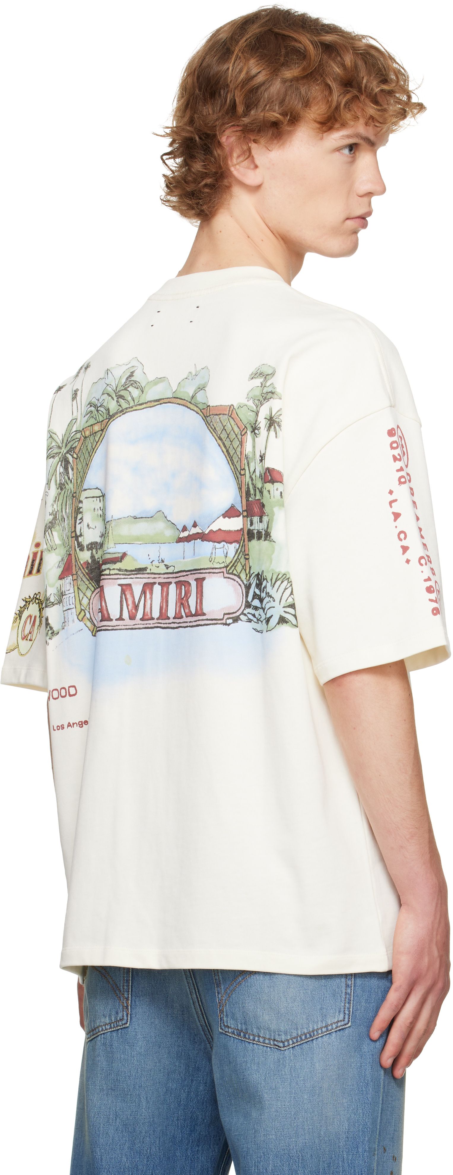 AMIRI: オフホワイト Vista HJ Skate Tシャツ | SSENSE 日本