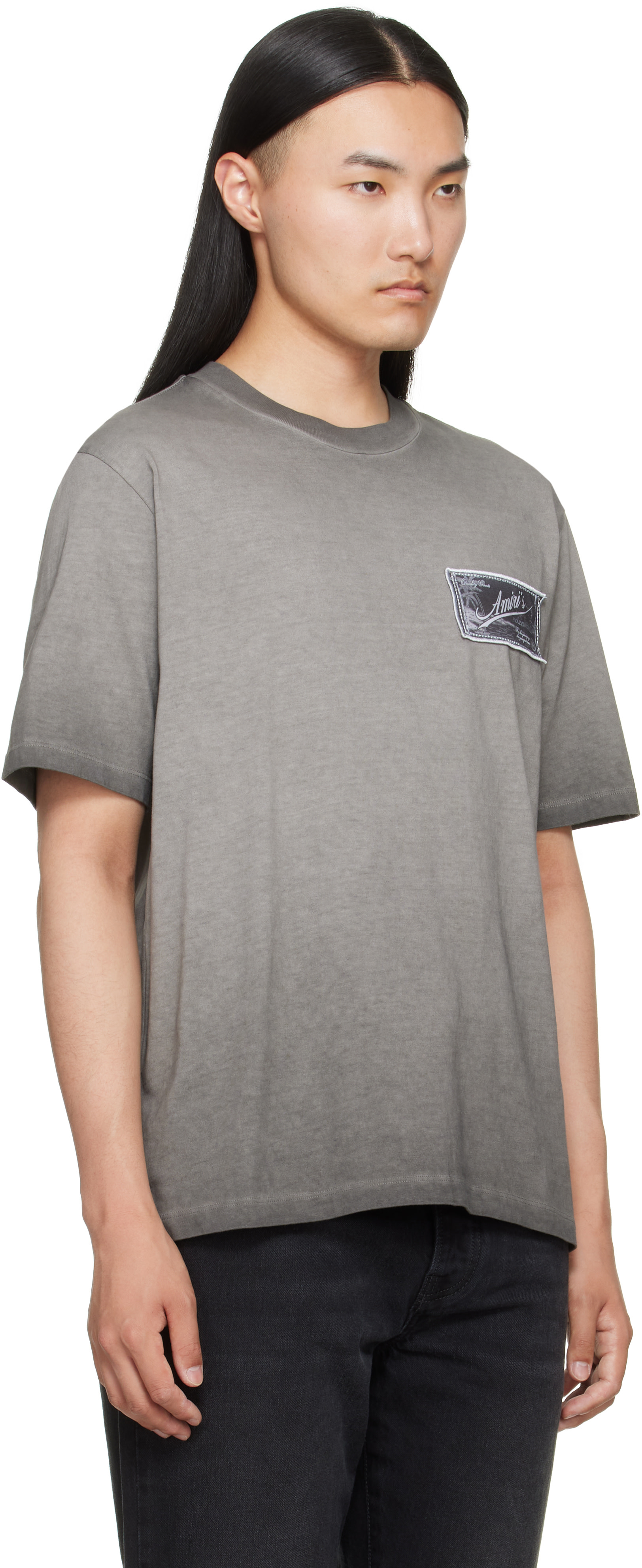 AMIRI: グレー 'Amiri Quality Goods' Label Tシャツ | SSENSE 日本