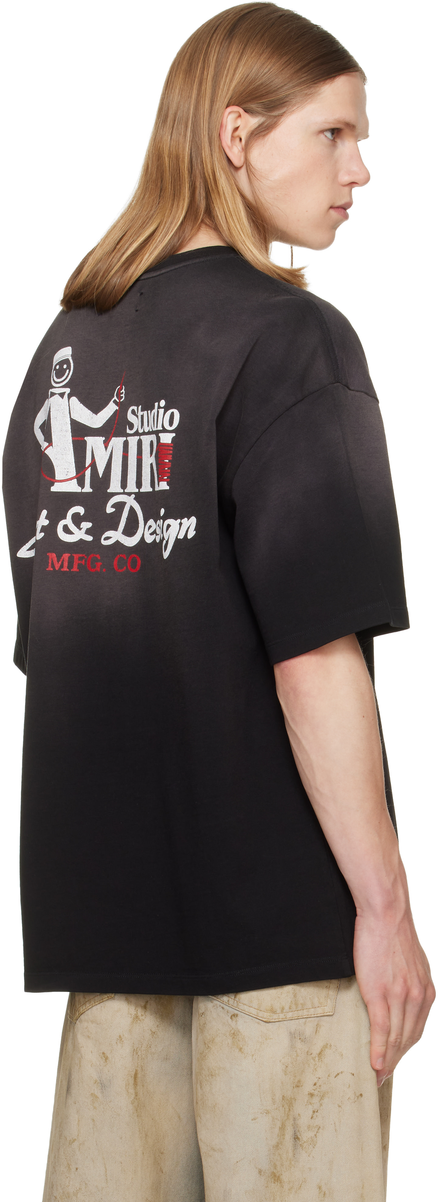 AMIRI: Black 'AMIRI Studio' Skate T-shirt | SSENSE