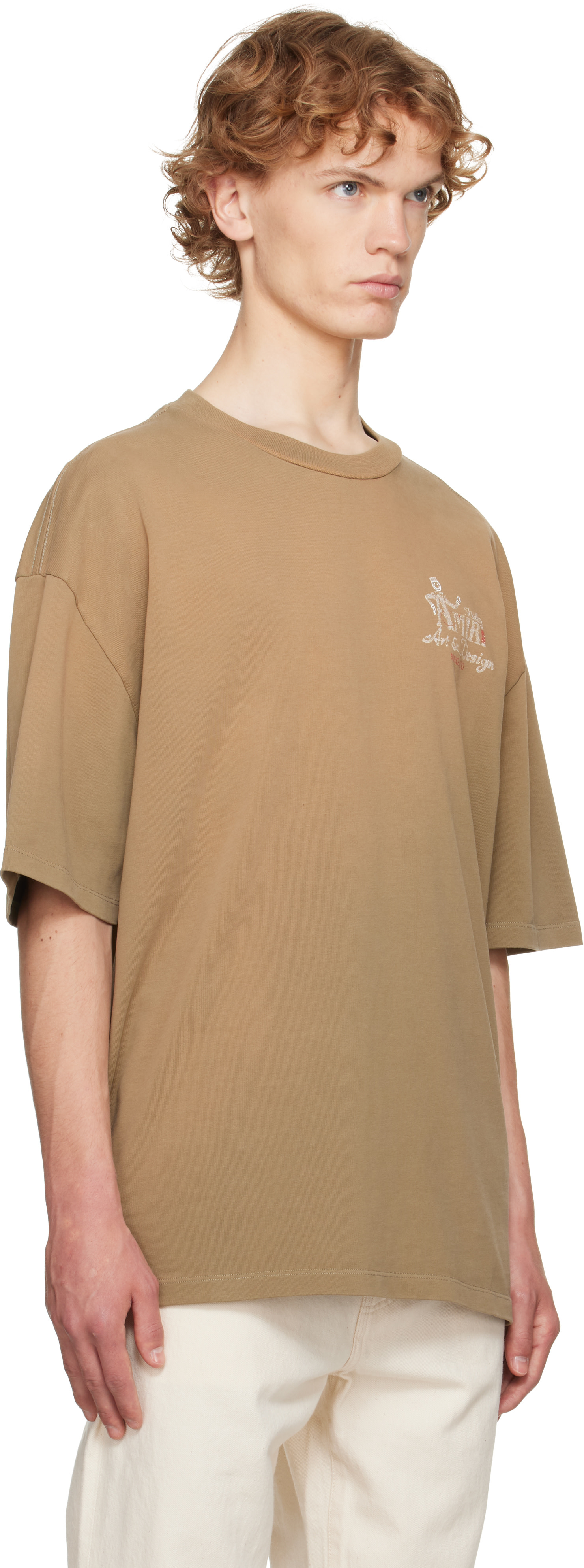 AMIRI: ブラウン 'Amiri Studio' オーバーサイズ Tシャツ | SSENSE 日本