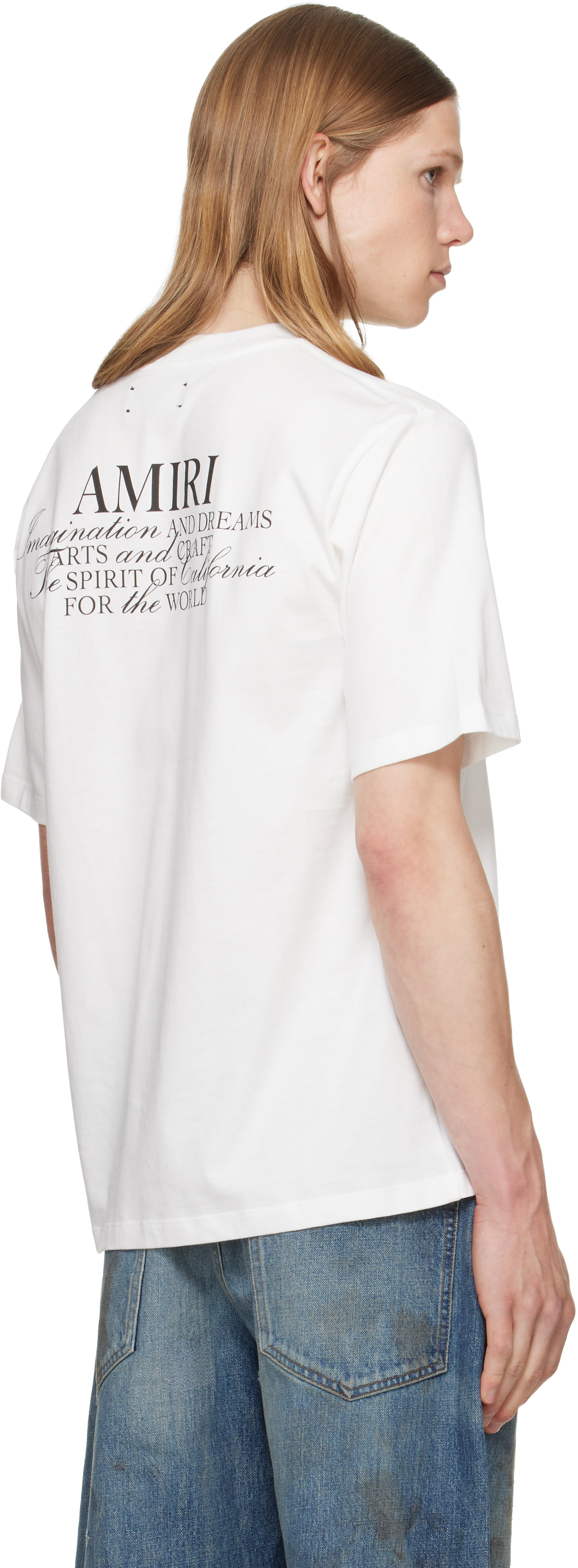 AMIRI: White 'AMIRI Spirit' T-shirt | SSENSE