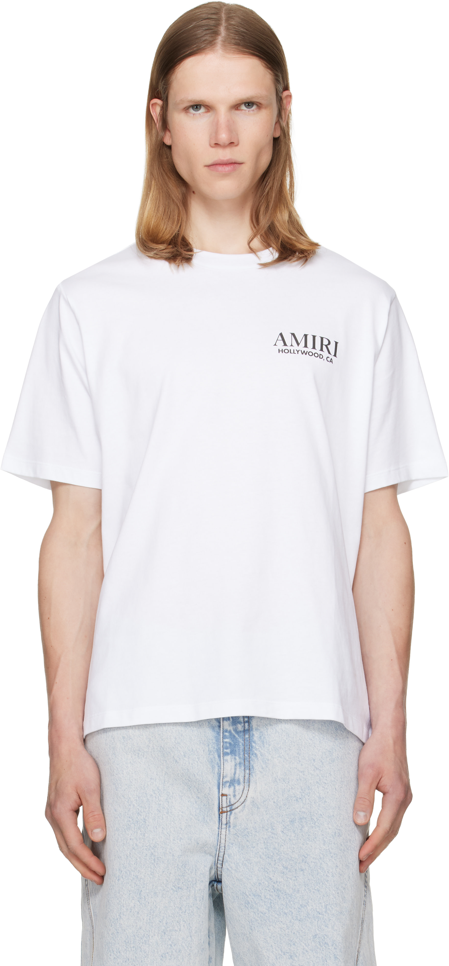 AMIRI: White Bones Stacked T-shirt | SSENSE