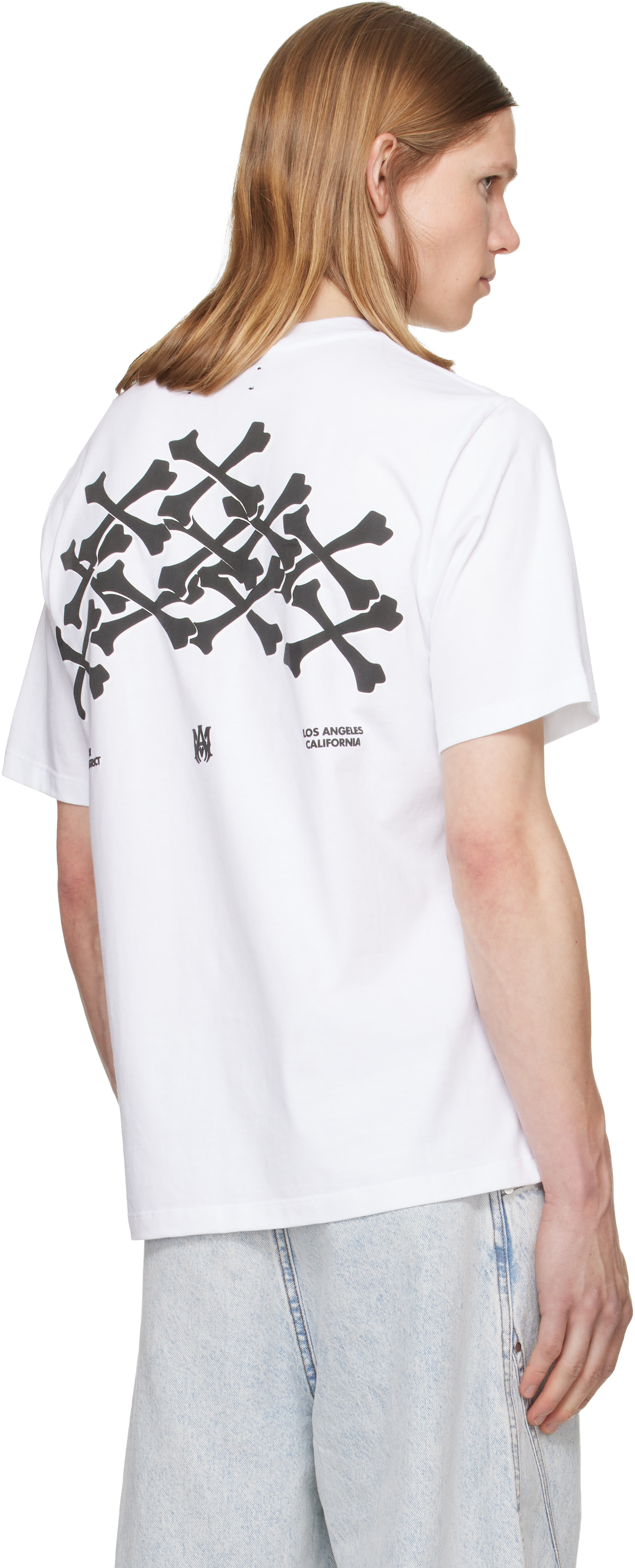 AMIRI: White Bones Stacked T-shirt | SSENSE