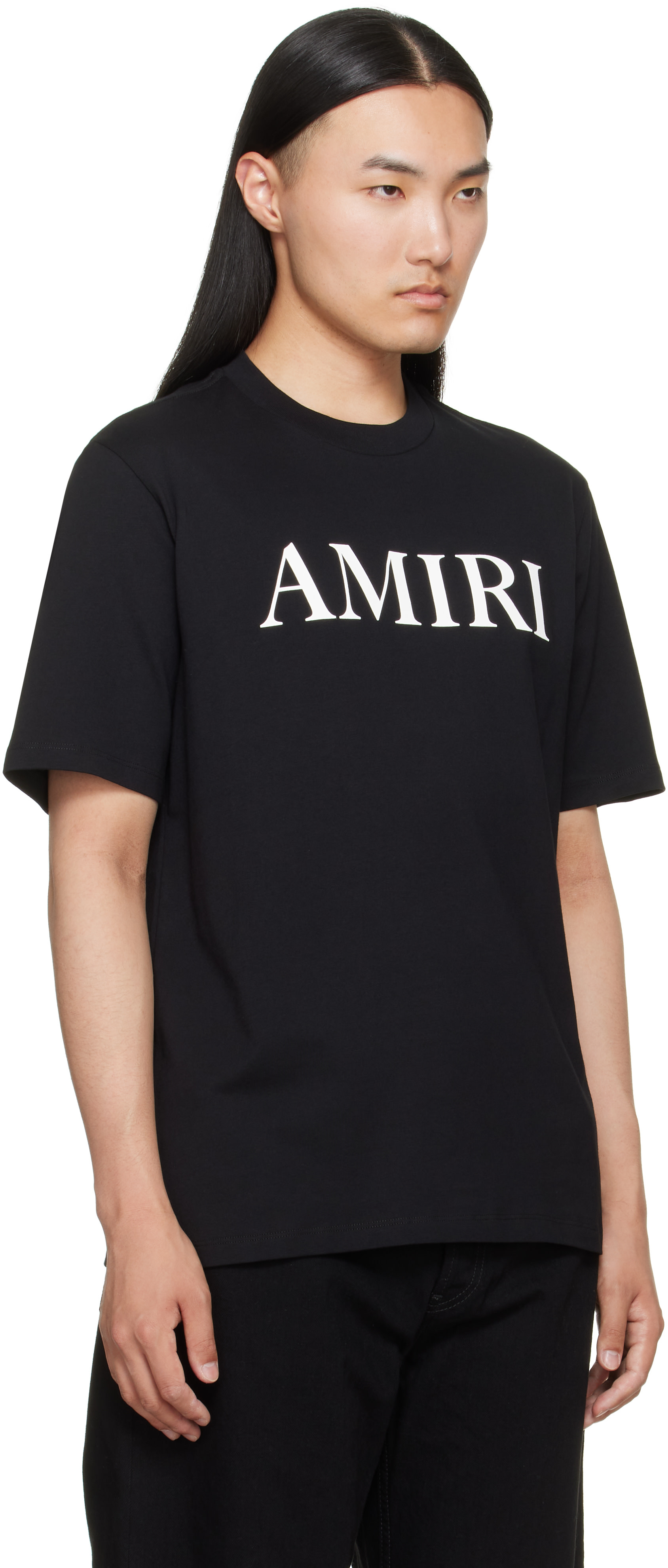 AMIRI: ブラック 'Amiri' Core Logo Tシャツ | SSENSE 日本
