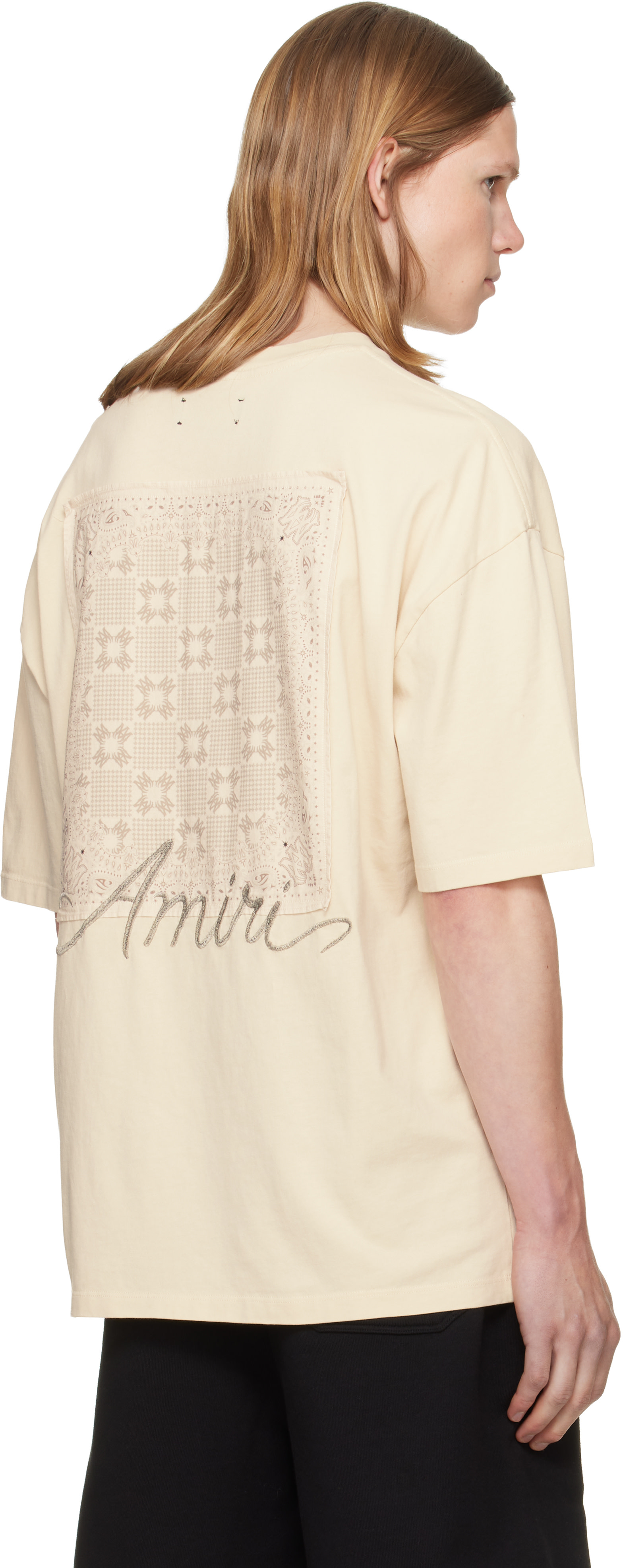 AMIRI - Off-White MA Check Patch Skate T-shirt