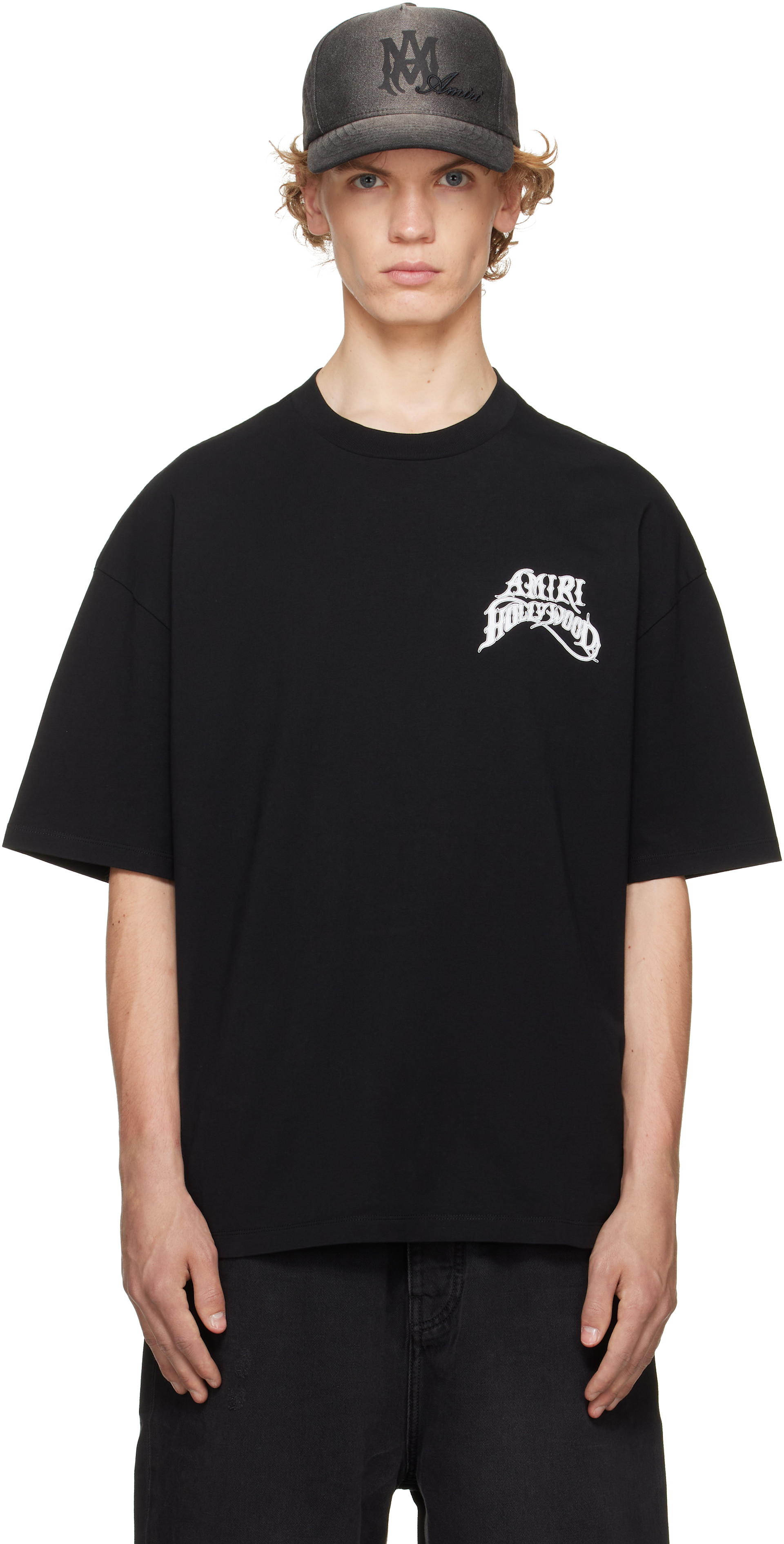 AMIRI: Black 'Amiri Hollywood' Lightweight Jersey Skate T-shirt