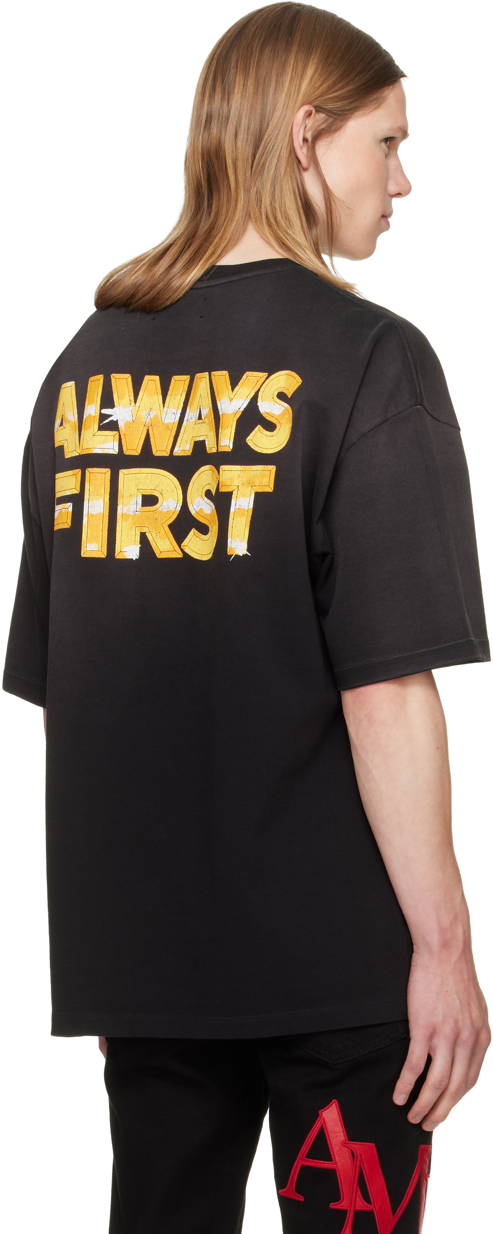 AMIRI: Black 'AMIRI Hollywood' Eagle Skate T-shirt | SSENSE