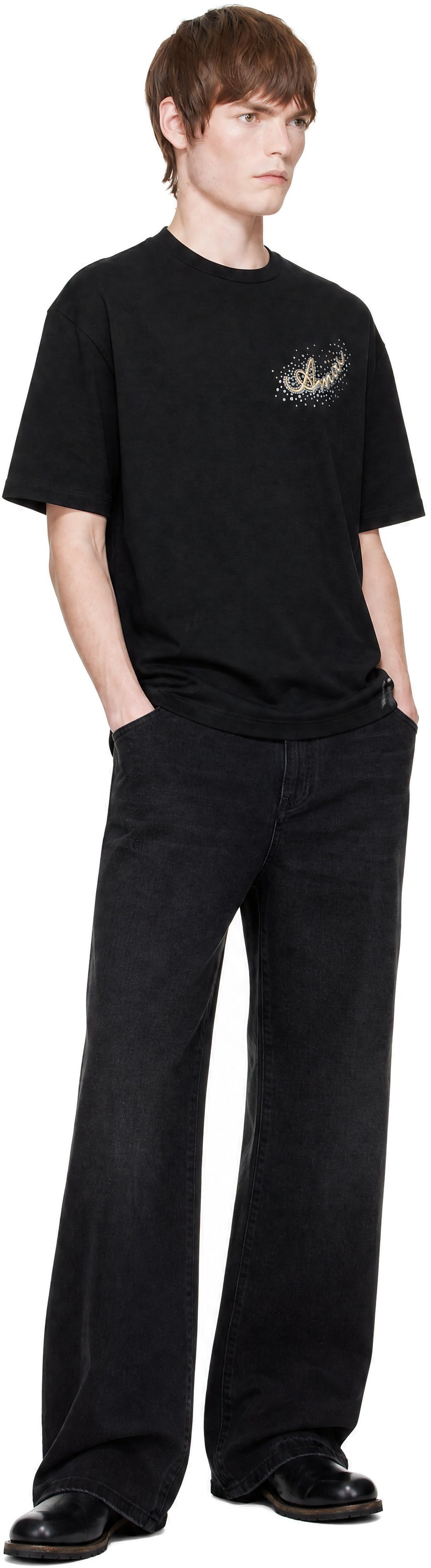 AMIRI - Black 'AMIRI Eagle' Oversized T-shirt