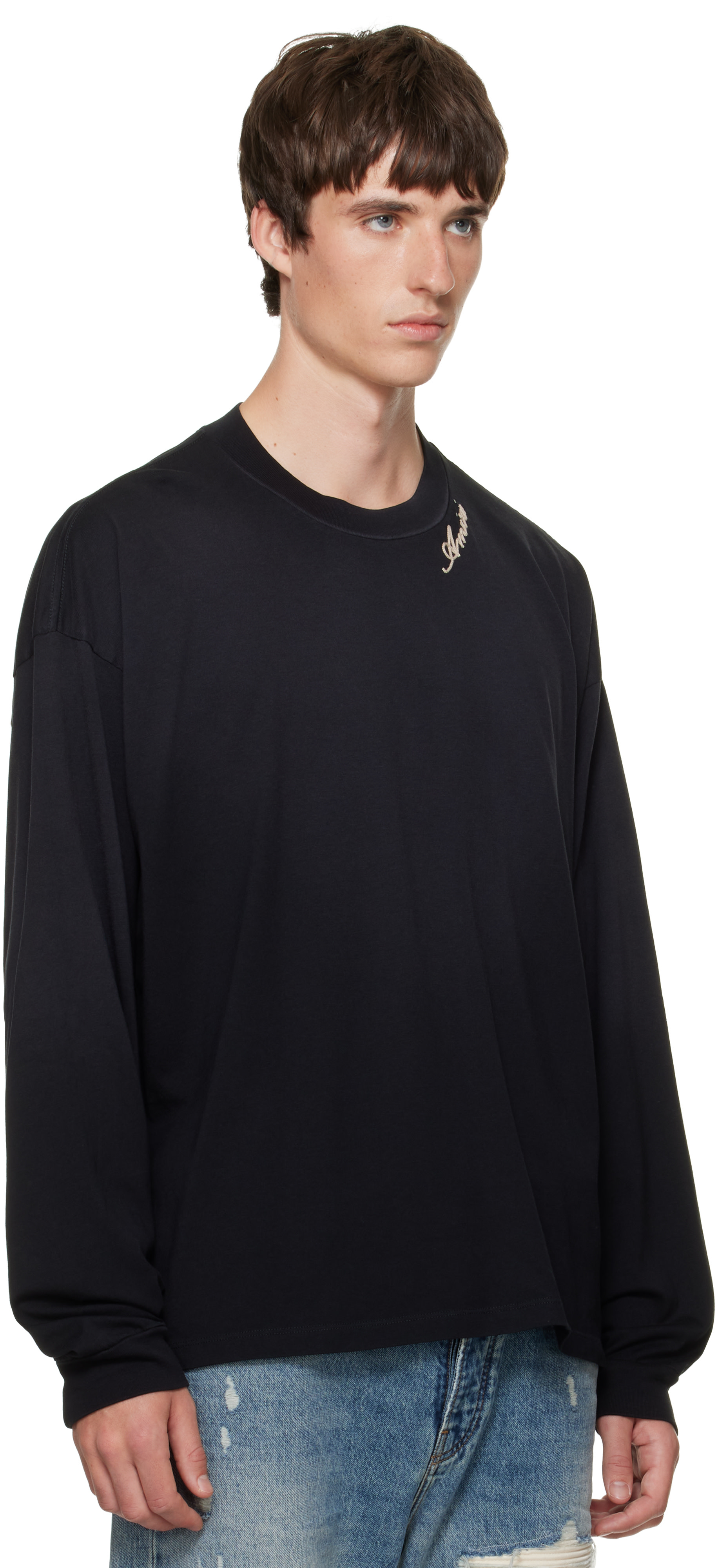 AMIRI - ブラック AMIRI' Script Oversized 長袖Tシャツ
