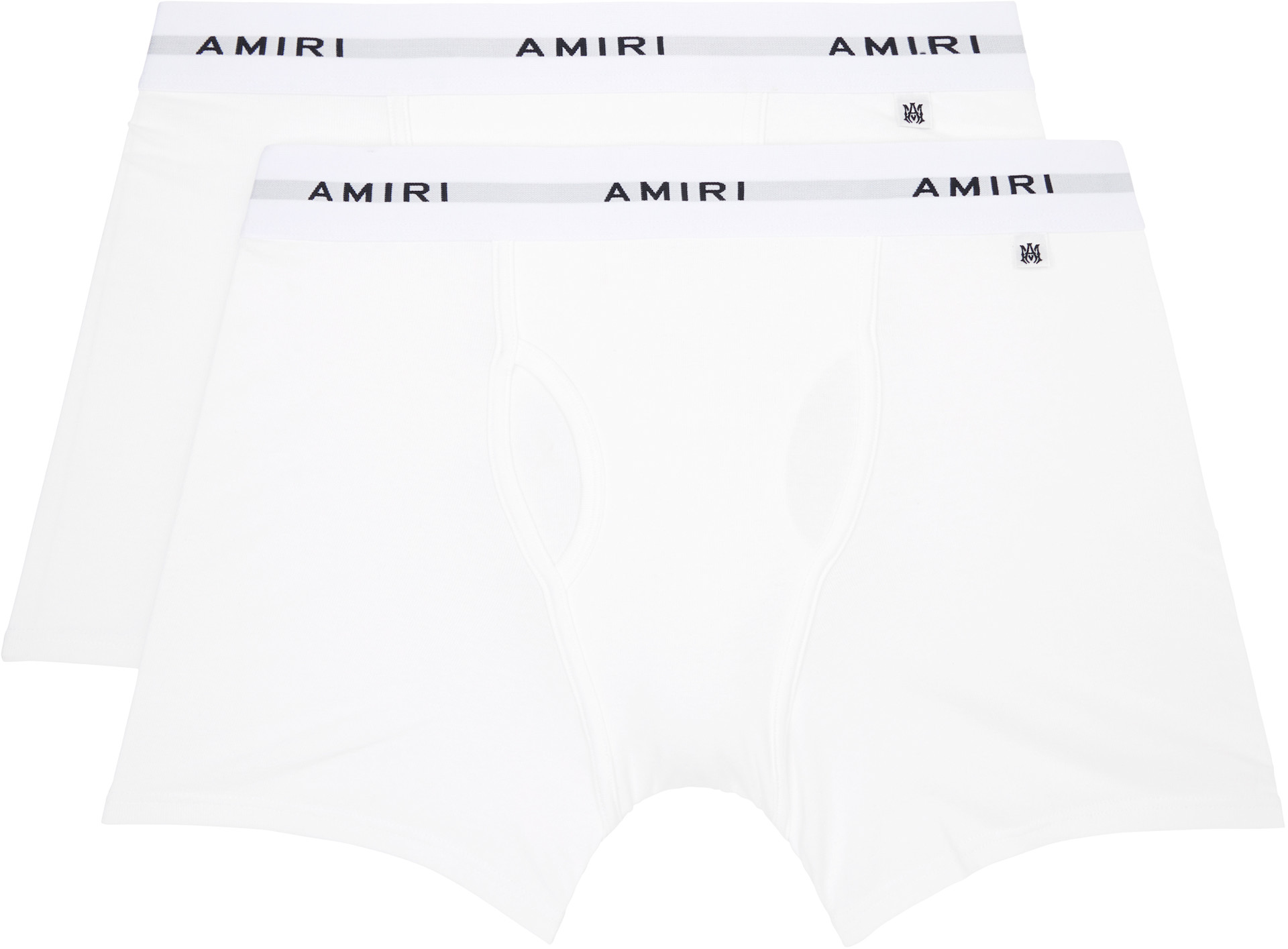 AMIRI - Ensemble de deux slips blancs à logos