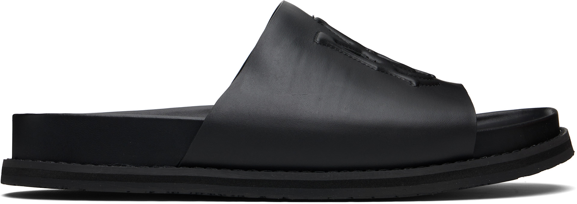 AMIRI - Black MA Leather Pool Slides