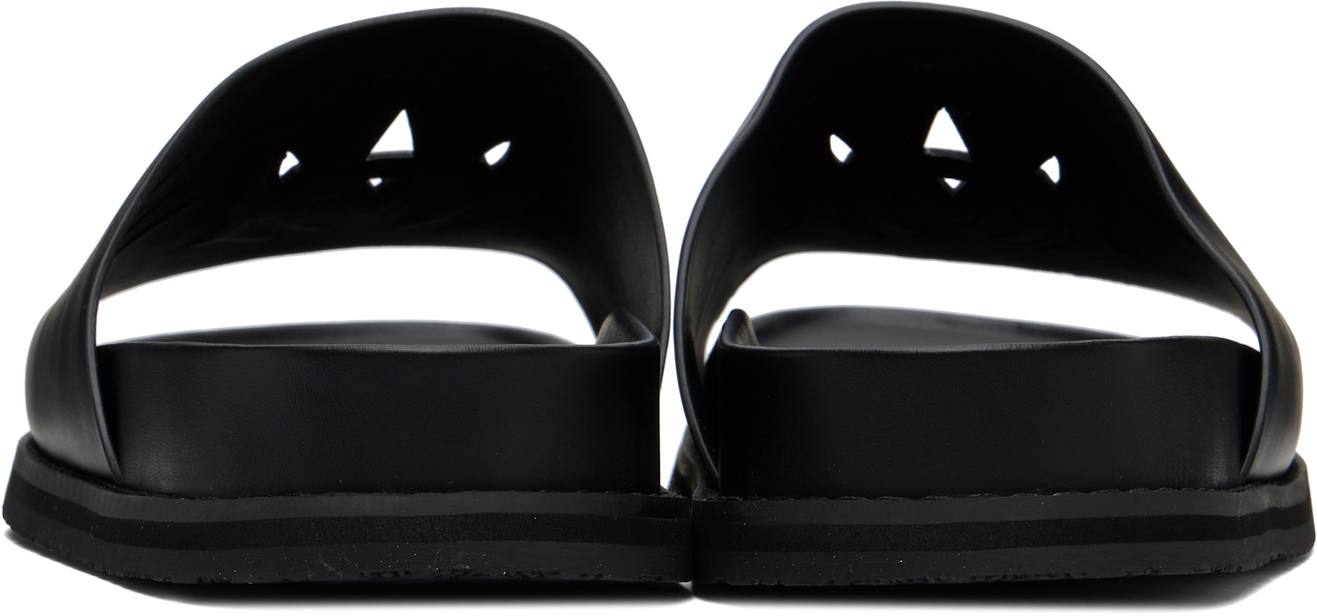 AMIRI - Black MA Leather Pool Slides