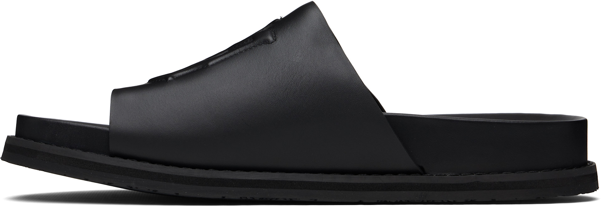 AMIRI - Black MA Leather Pool Slides