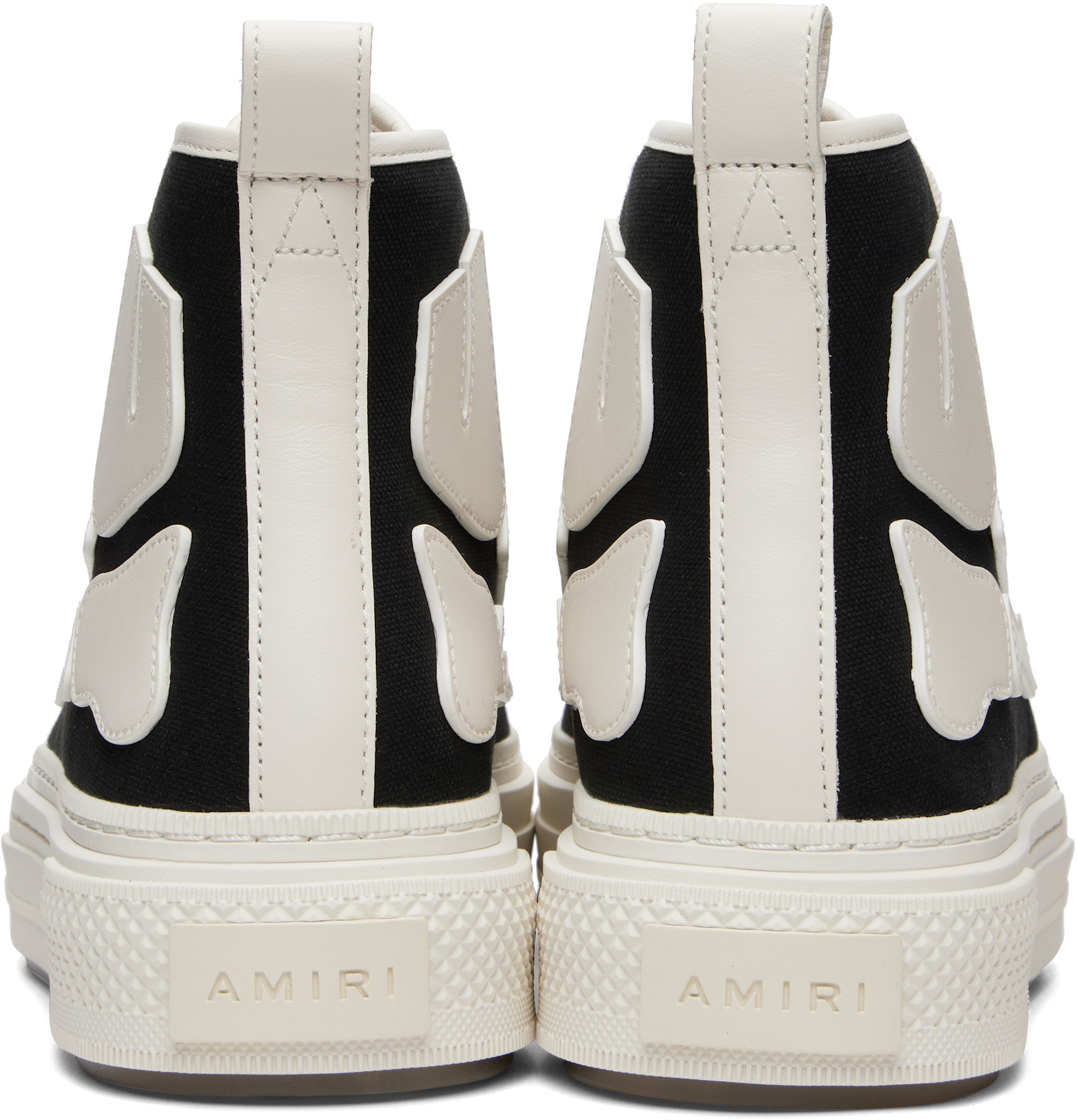 AMIRI ハイカットスニーカー ホワイト/ブラック AMIRI: ブラック Skel Court Hi スニーカー | SSENSE 日本