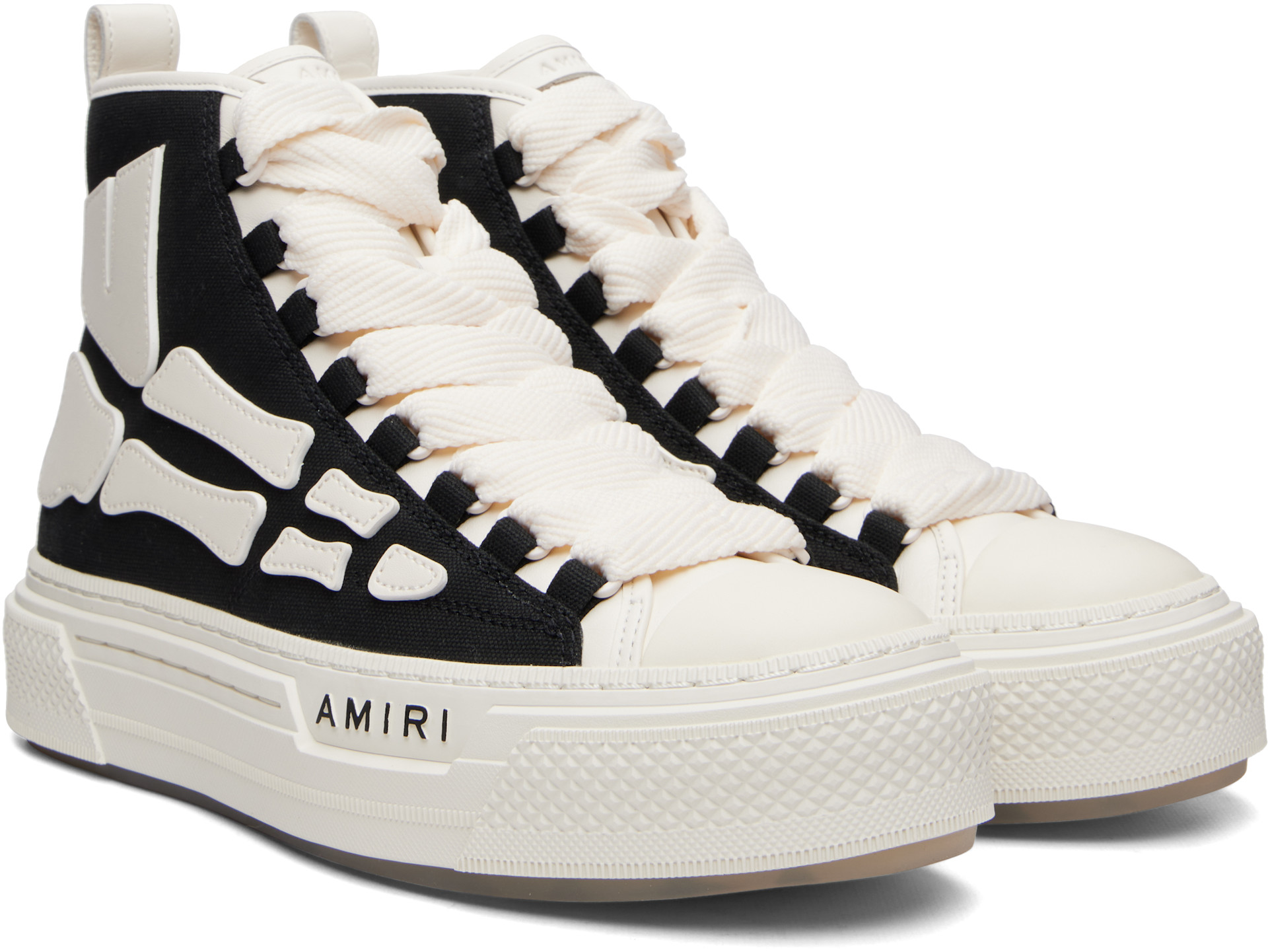 AMIRI: ブラック Skel Court Hi スニーカー | SSENSE 日本