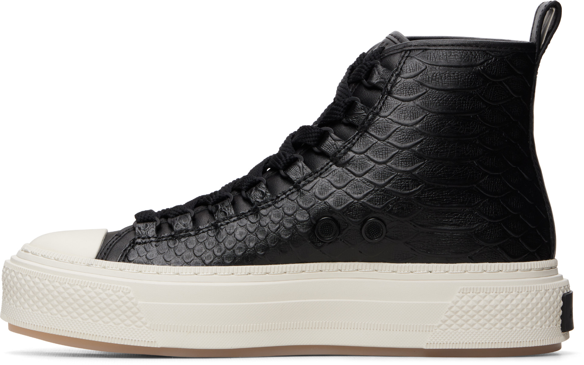 AMIRI - Black Python Embossed MA Court Hi Sneakers