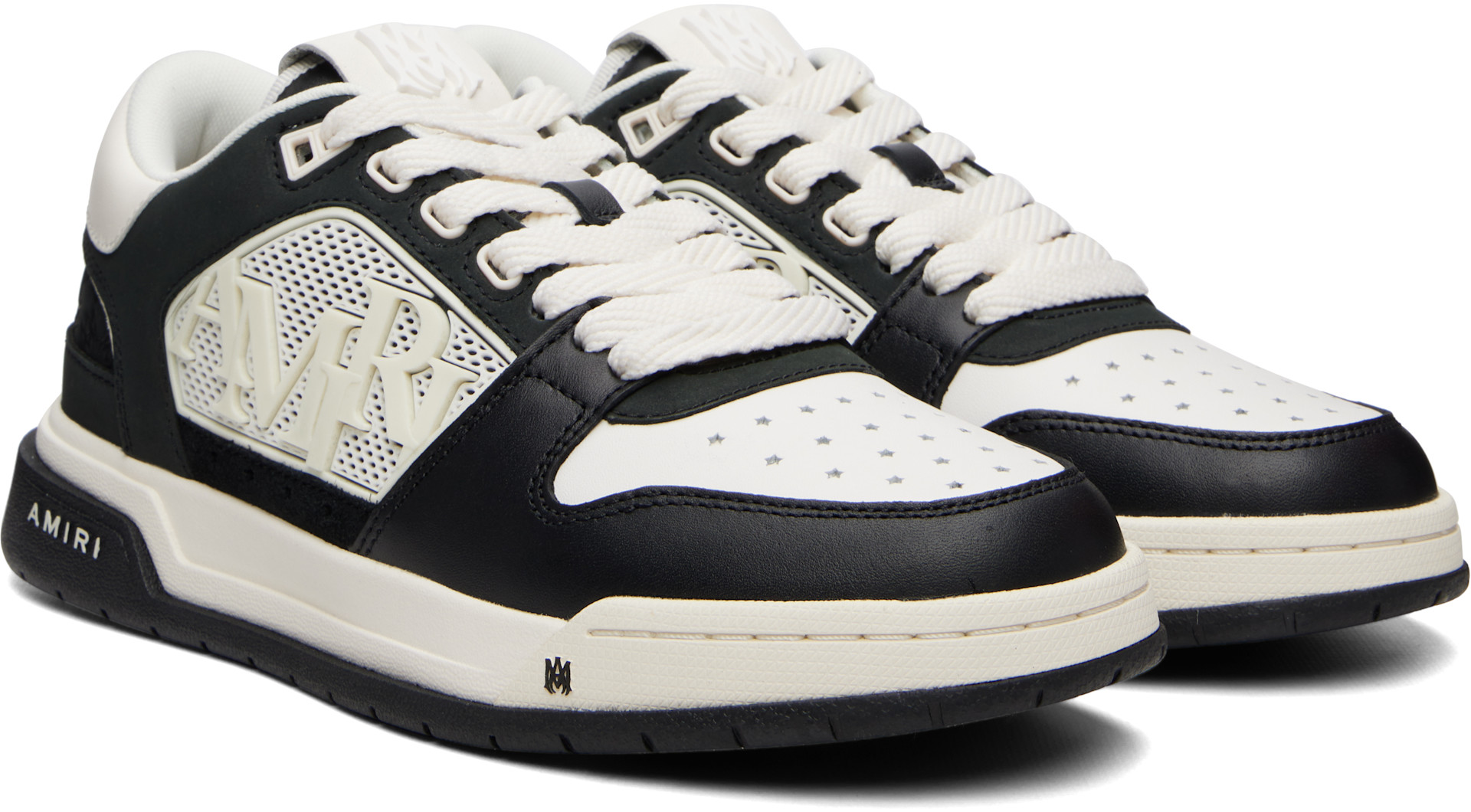 ★正規店購入★AMIRI MA QUADソックス　ブラック×ホワイト41-42 AMIRI: ブラック＆ホワイト MA Quad Debossed Classic Low スニーカー
