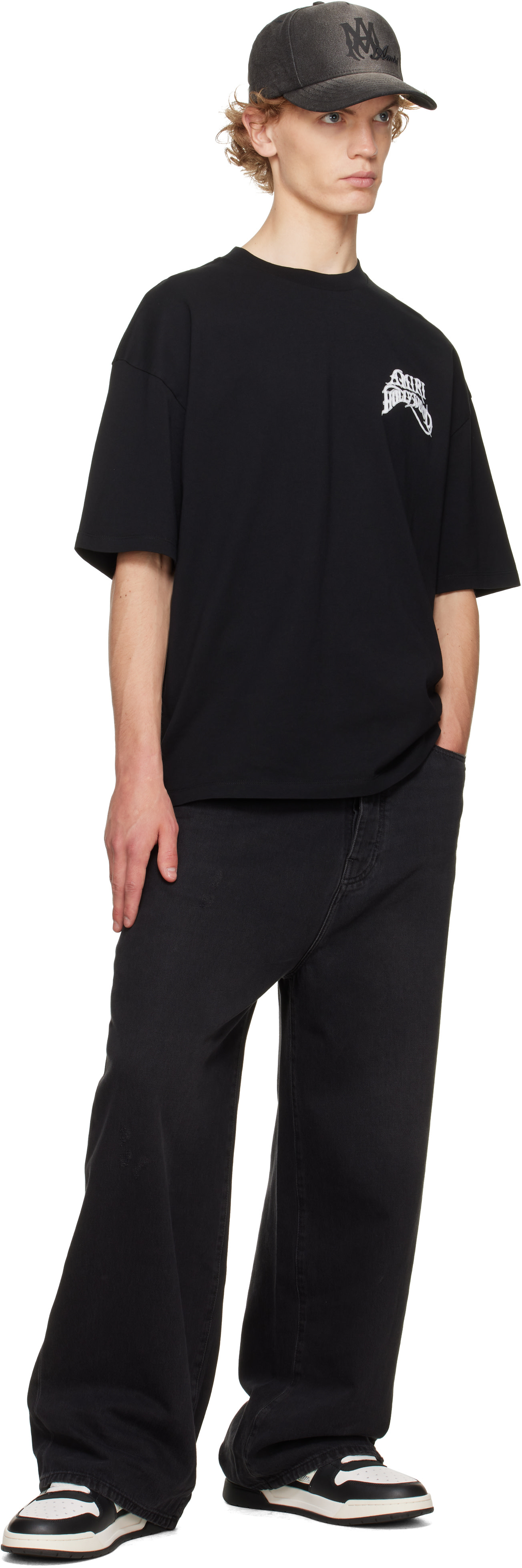 AMIRI: ブラック＆ホワイト MA Quad Debossed Classic Low スニーカー