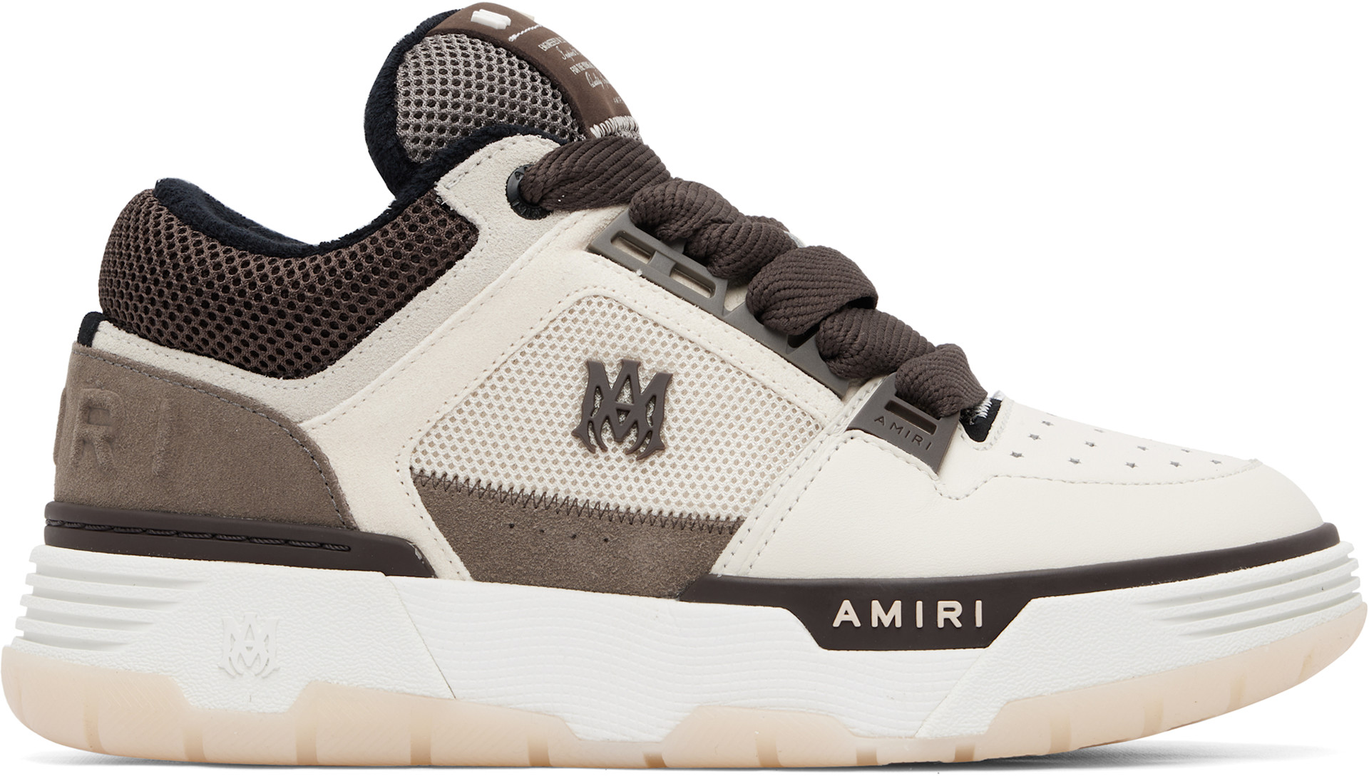 AMIRI: ブラウン＆オフホワイト MA-1 スニーカー | SSENSE 日本