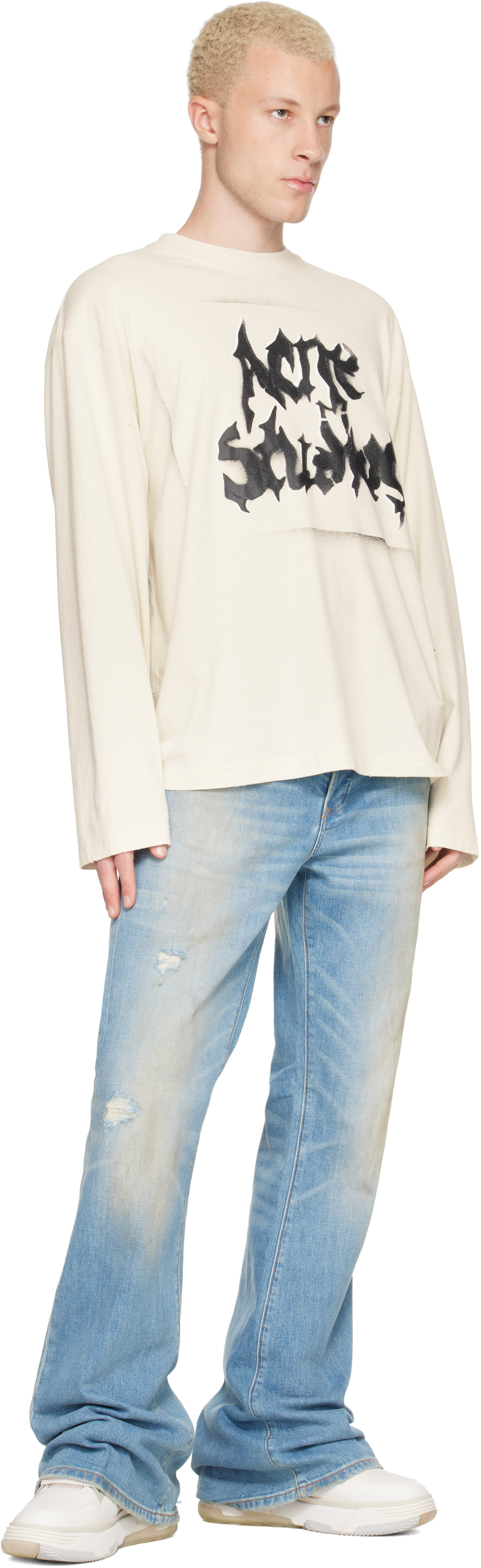 AMIRI - Baskets MA-1 blanc cassé