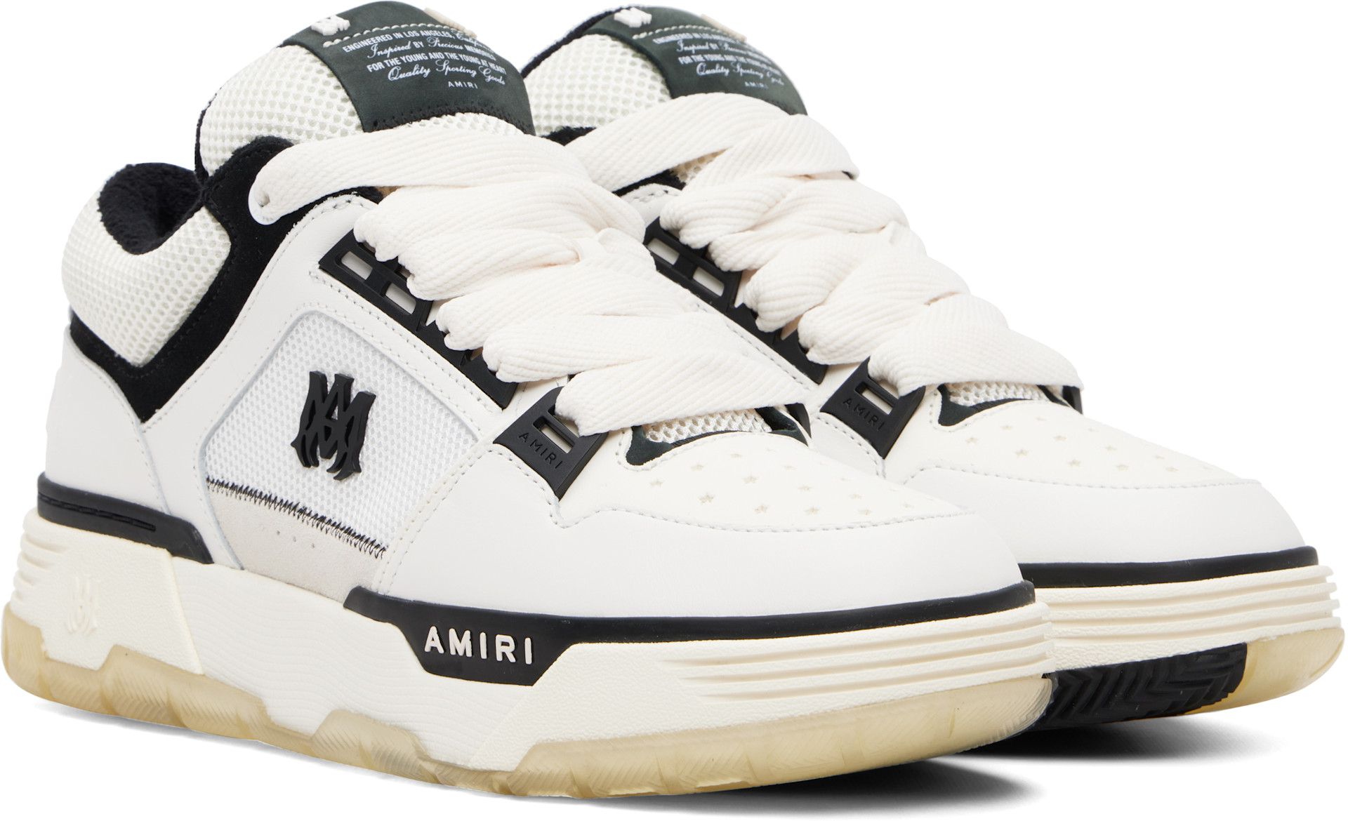 AMIRI - Baskets MA-1 noir et blanc