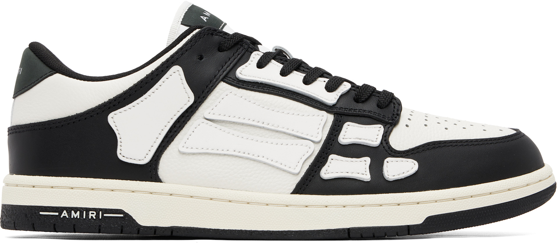 AMIRI: Black & White Skel-Top Low Sneakers | SSENSE