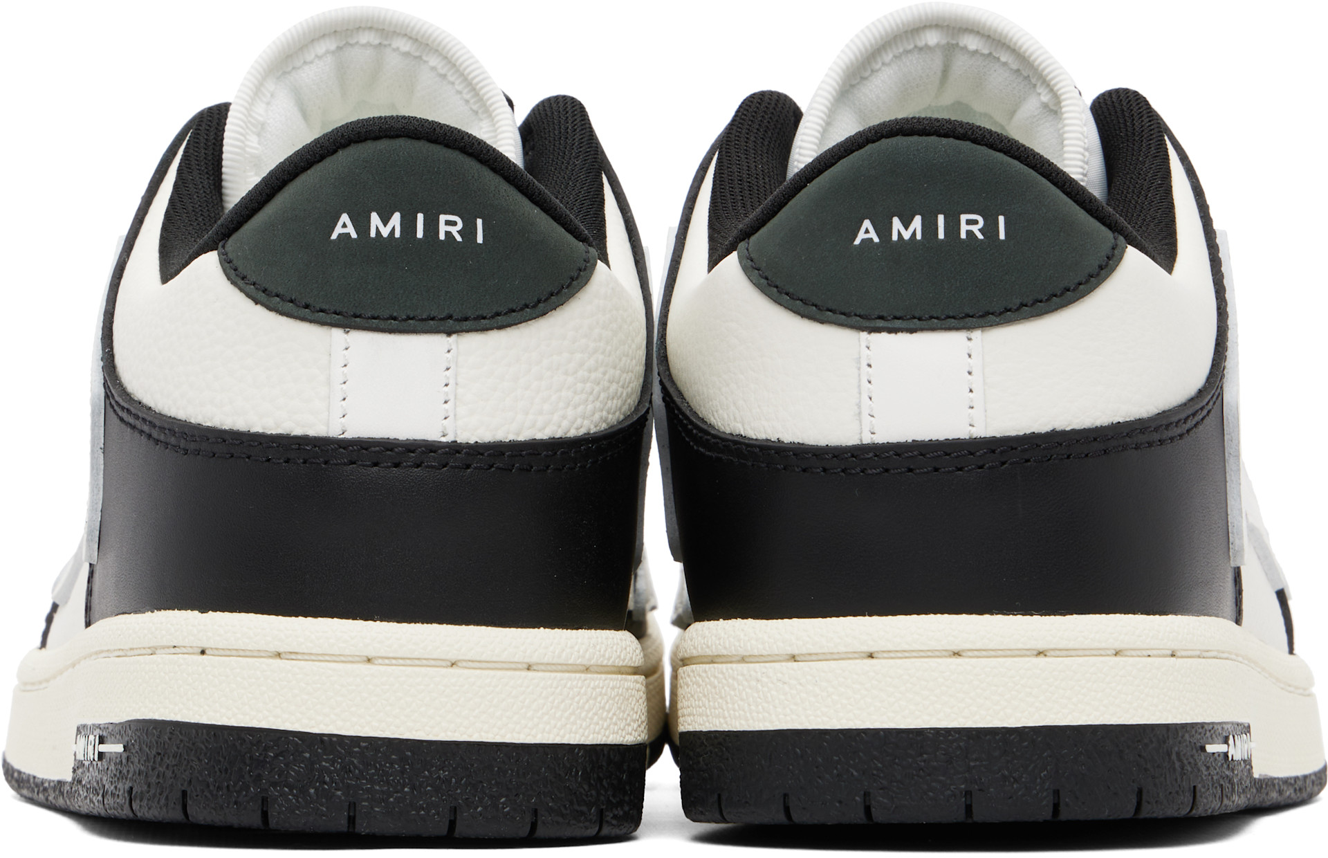 AMIRI: Black & White Skel-Top Low Sneakers | SSENSE