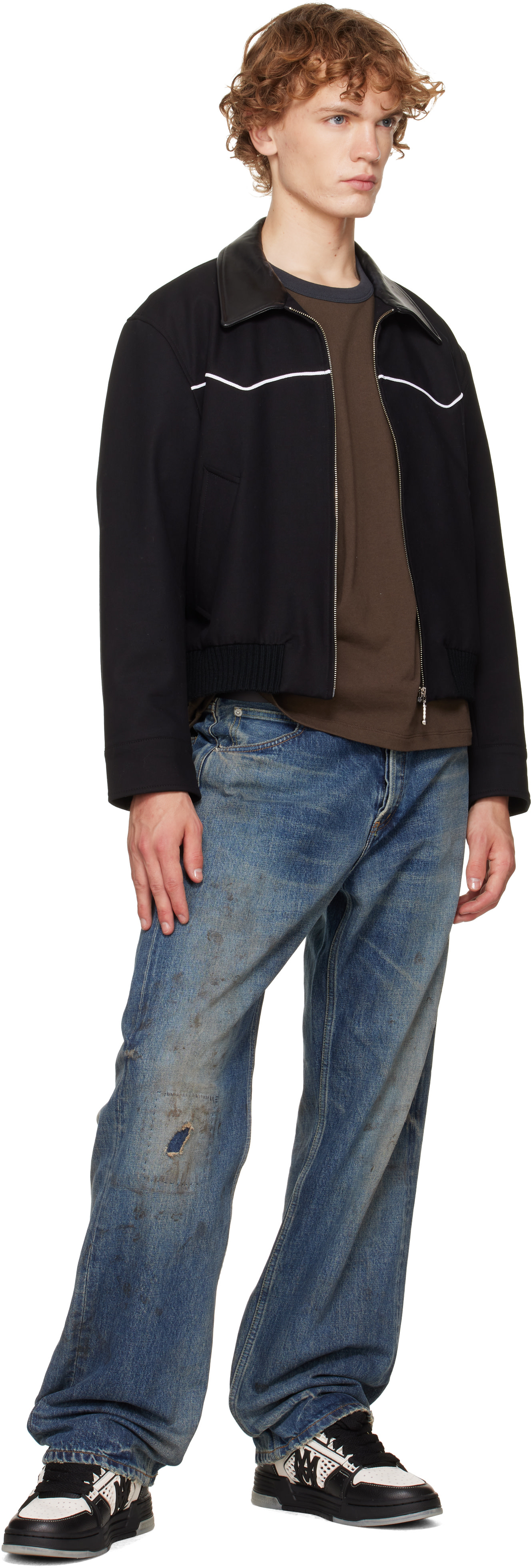 AMIRI - Baskets Skyline noir et blanc
