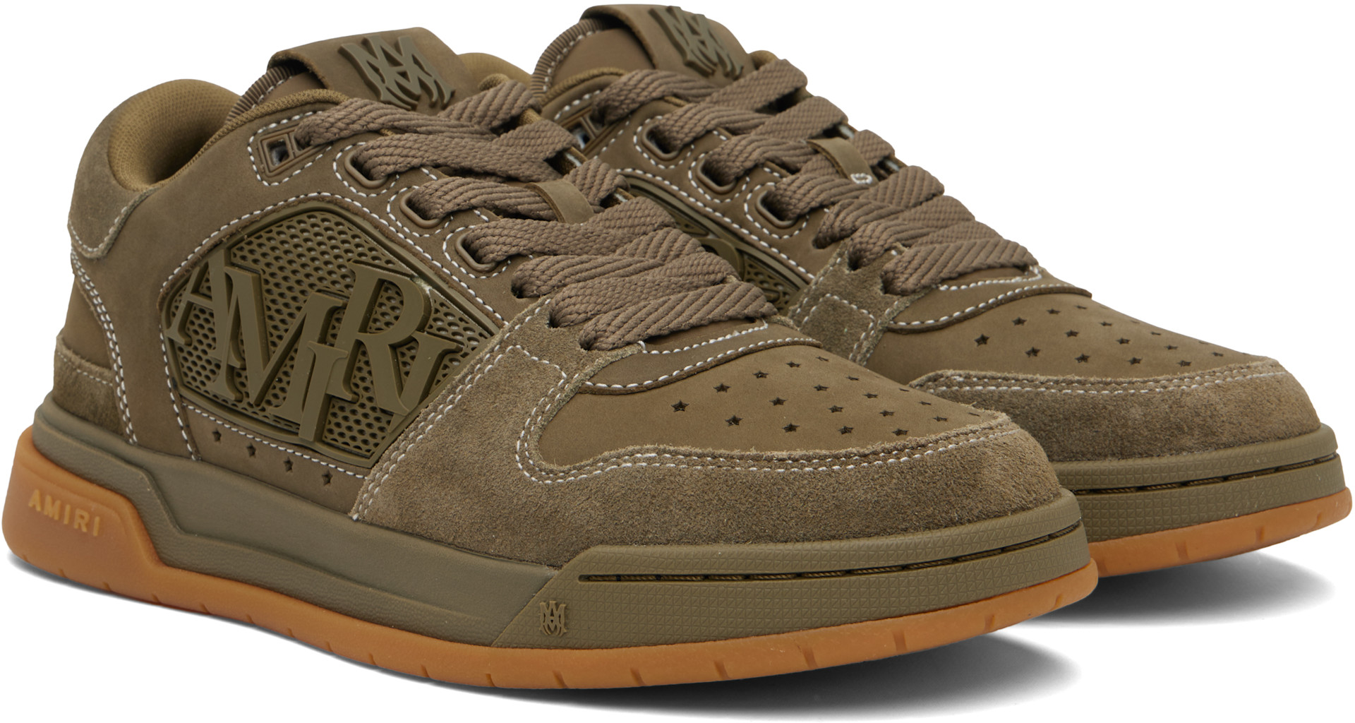 AMIRI - 카키 클래식 로우탑 스니커즈
