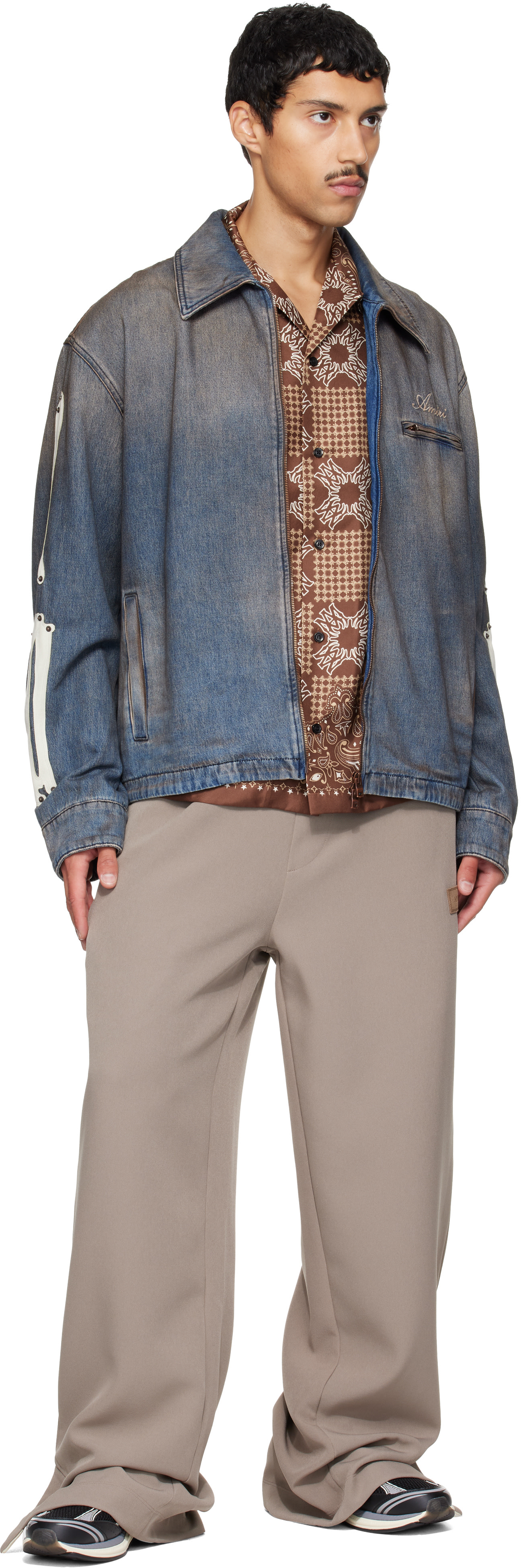 AMIRI - Baskets M-Tech noir et gris