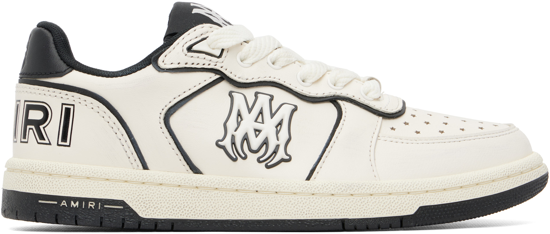 AMIRI: Off-White & Black Newport Sneakers | SSENSE