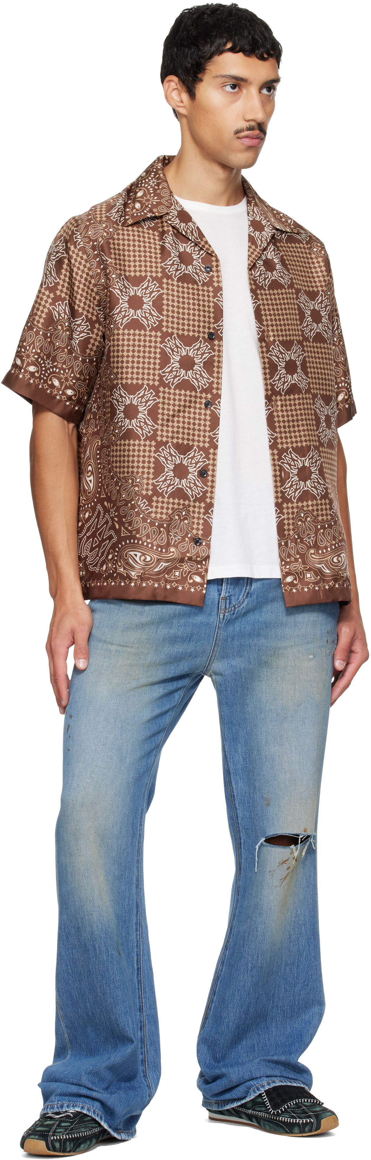 AMIRI - Baskets Pacific noir et vert