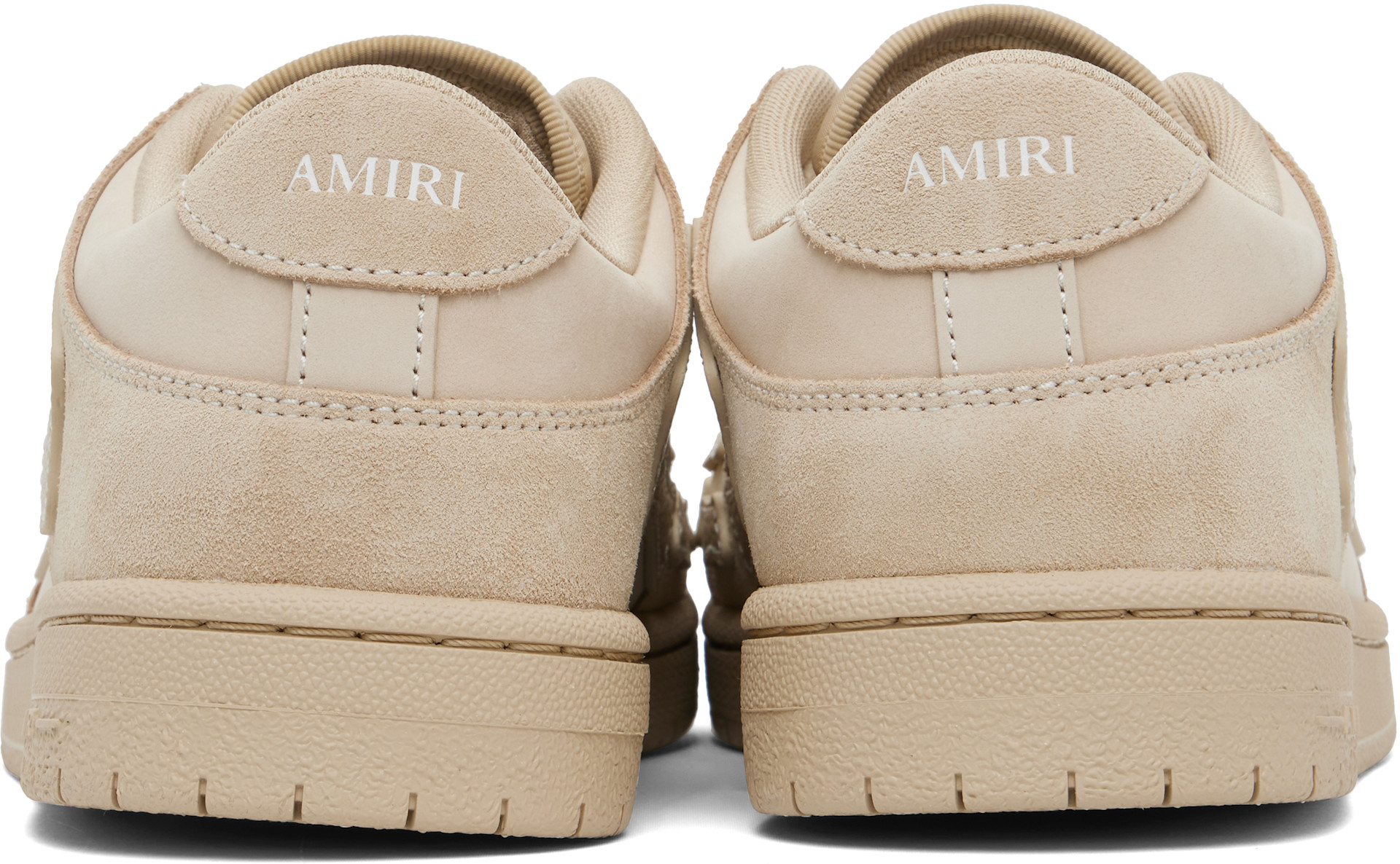 AMIRI - 베이지 스켈 로우탑 스니커즈