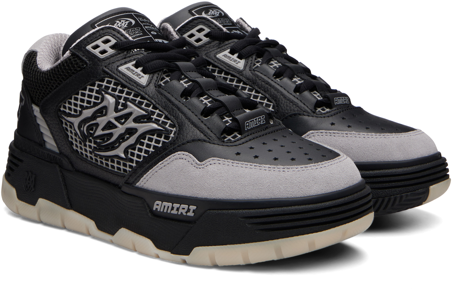 AMIRI - Baskets MA-94 noir et gris