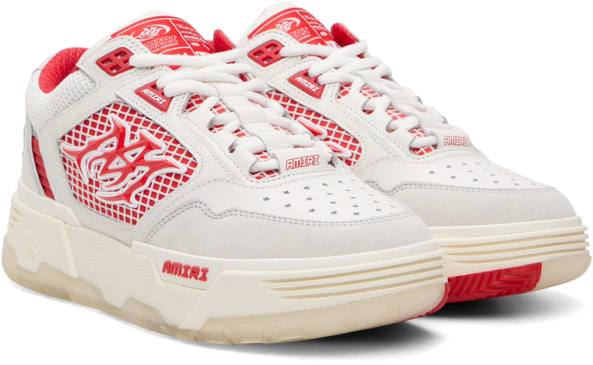AMIRI - Baskets MA-94 blanc et rouge