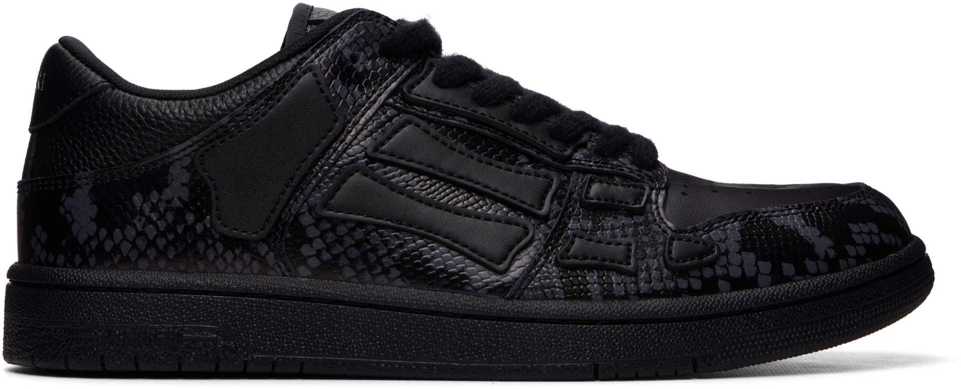 AMIRI - Black Printed Python Skel Top Low Sneakers