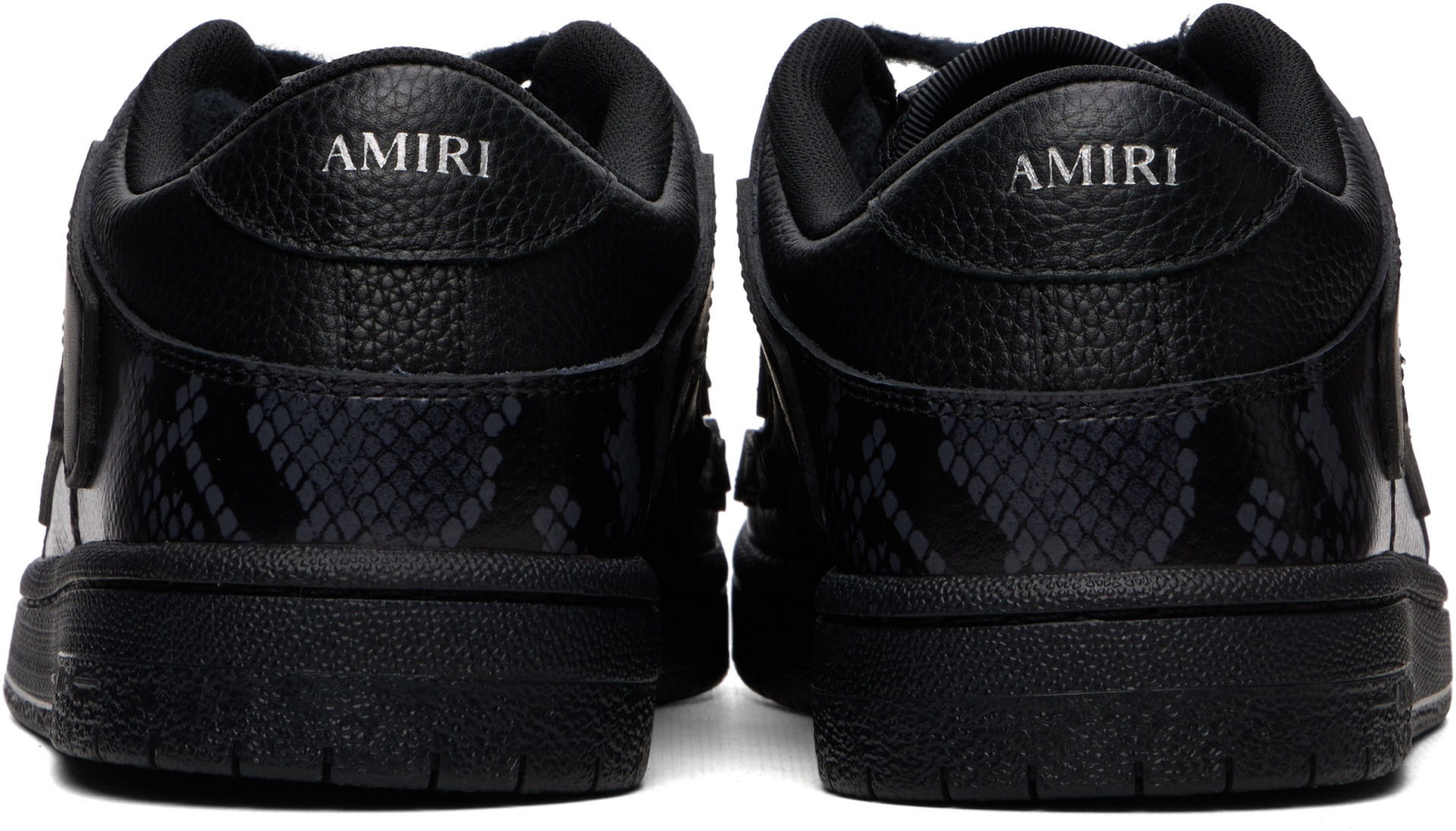 AMIRI - Black Printed Python Skel Top Low Sneakers