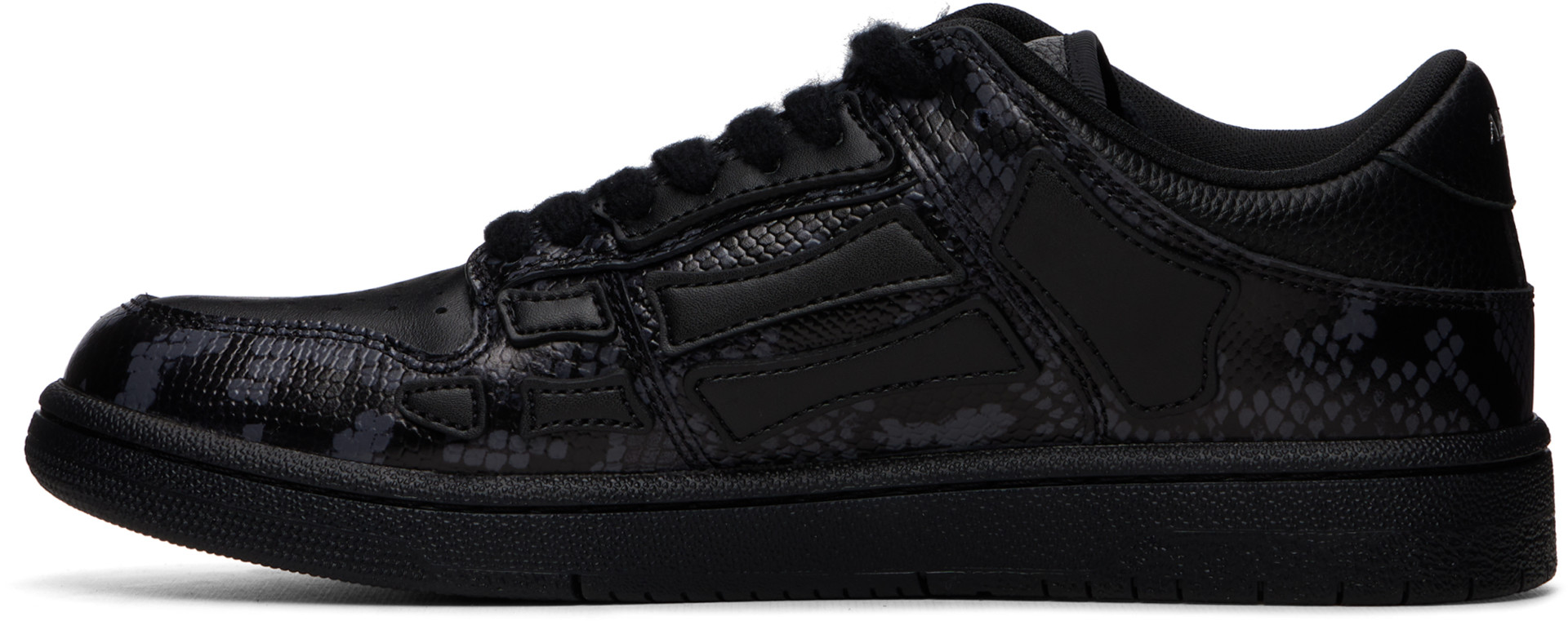 AMIRI - Black Printed Python Skel Top Low Sneakers