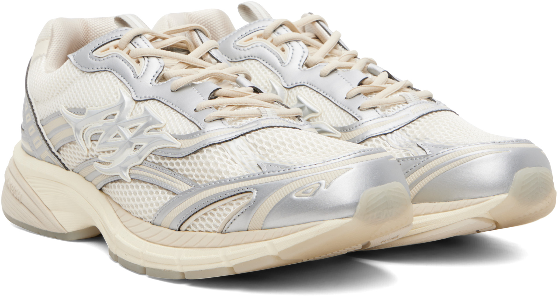 AMIRI - Baskets M-Tech gris métallique et blanc