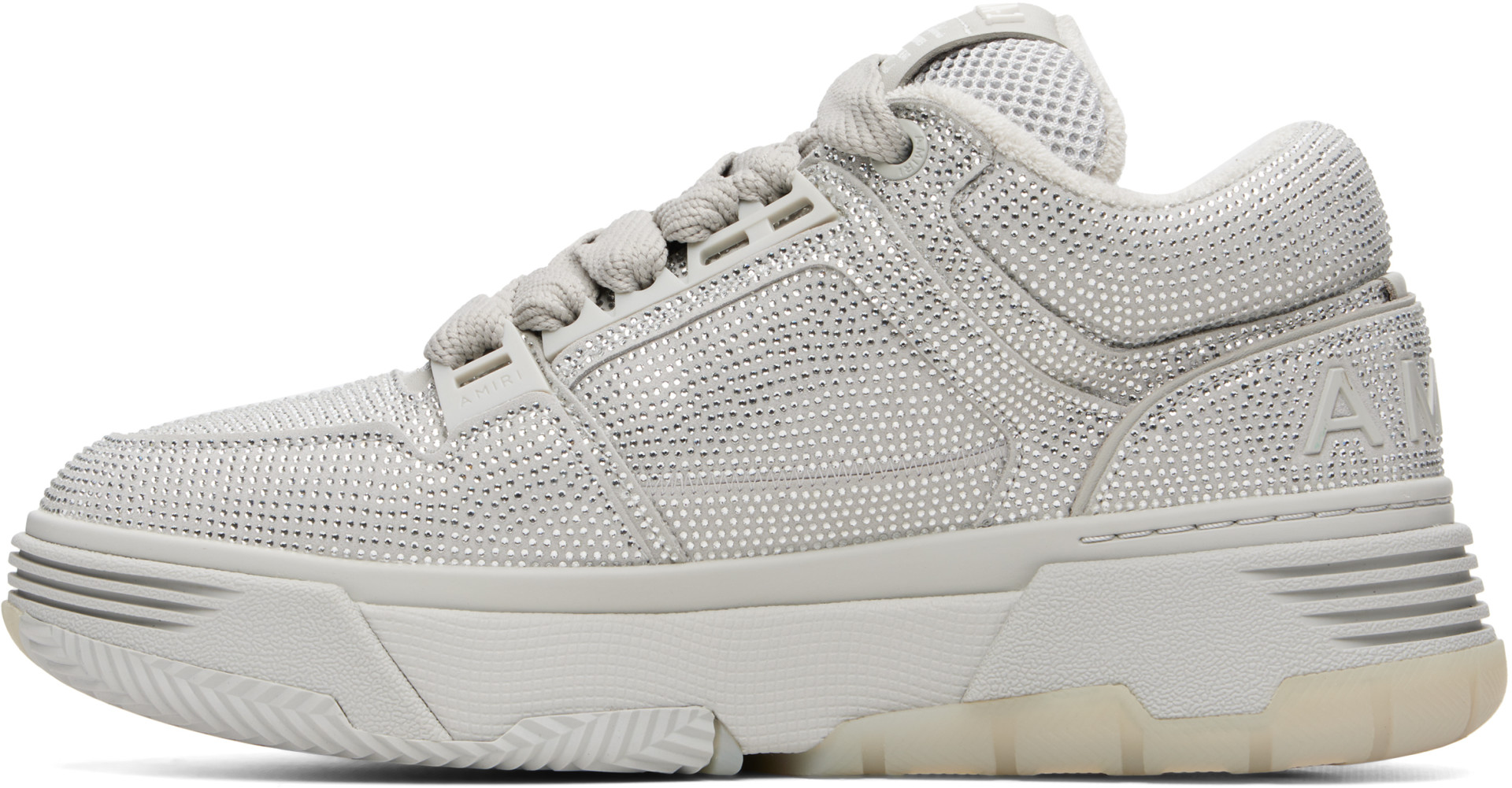 AMIRI - Baskets MA-1 grises à cristaux