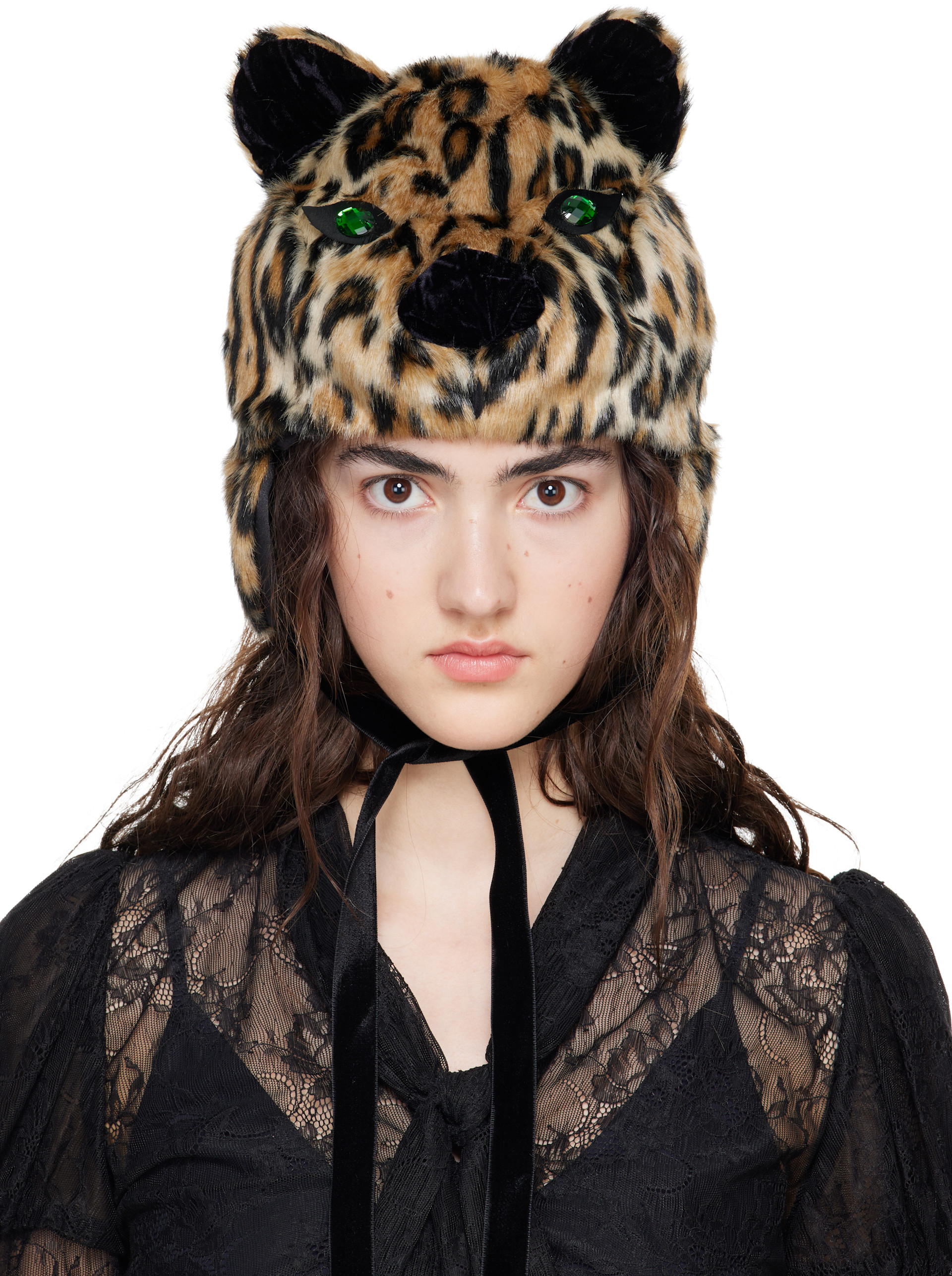 Anna Sui - Brown Leopard Hat