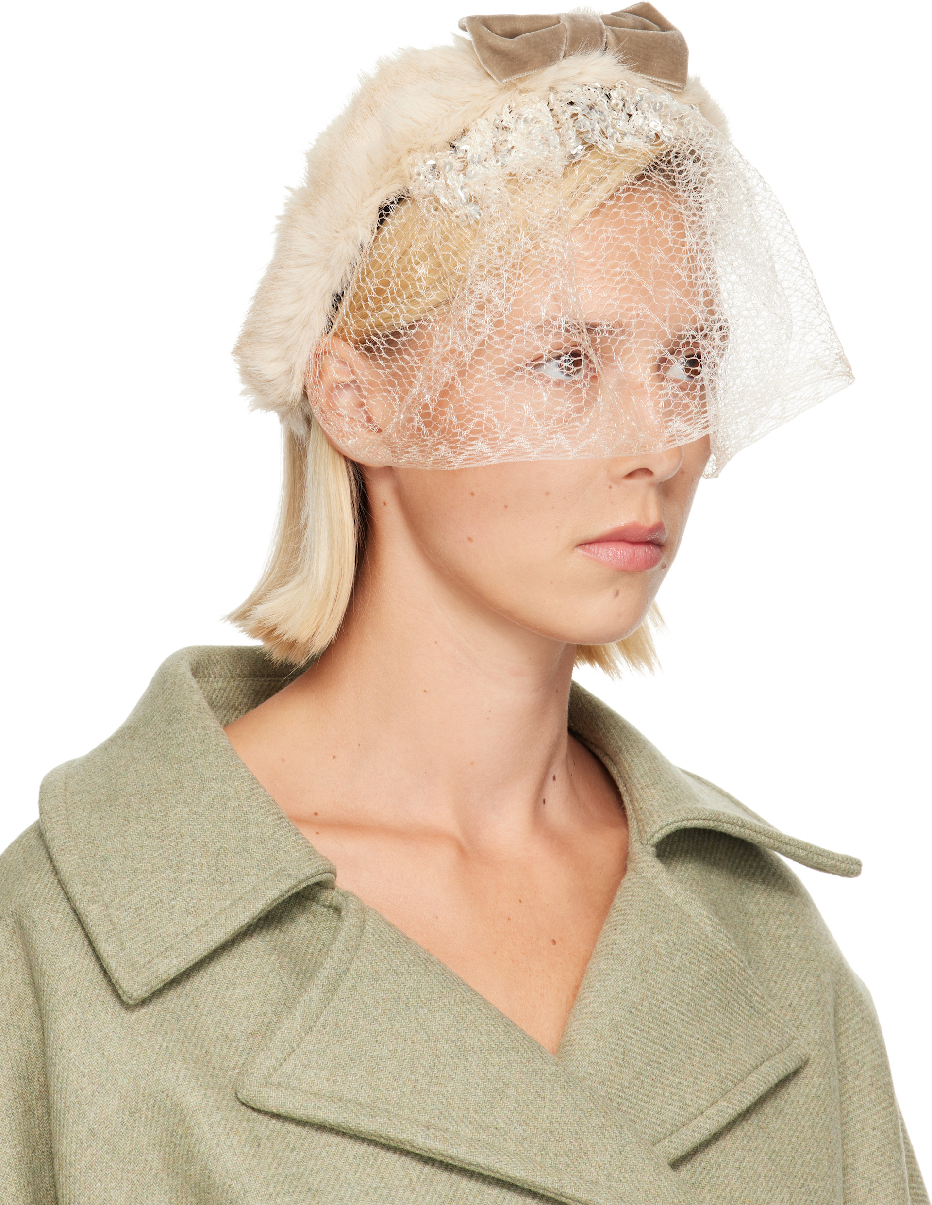 Anna Sui - Serre-tête beige à voile