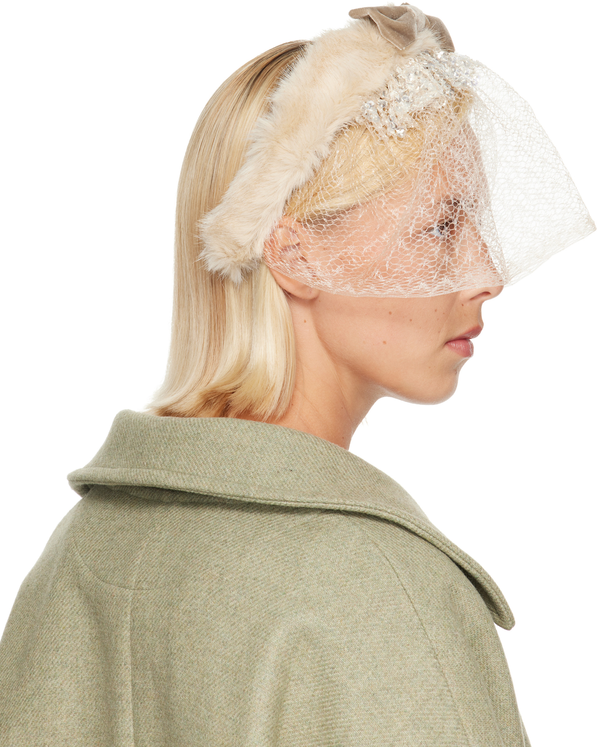 Anna Sui - Serre-tête beige à voile
