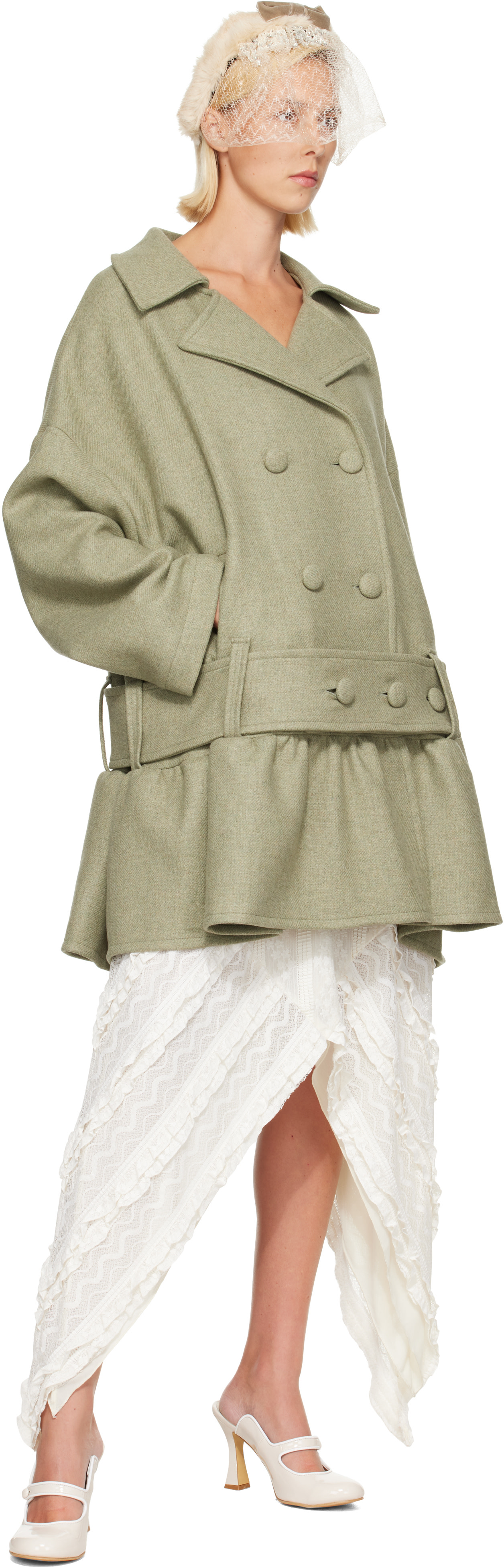 Anna Sui: Beige Veil Headband | SSENSE